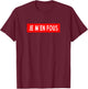 Je m'en fous, French Saying T-Shirt - T-Shirt | Maroon