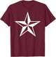 White Nautical Star - Sea Ship Tattooed Awesome T-Shirt - T-Shirt | Maroon
