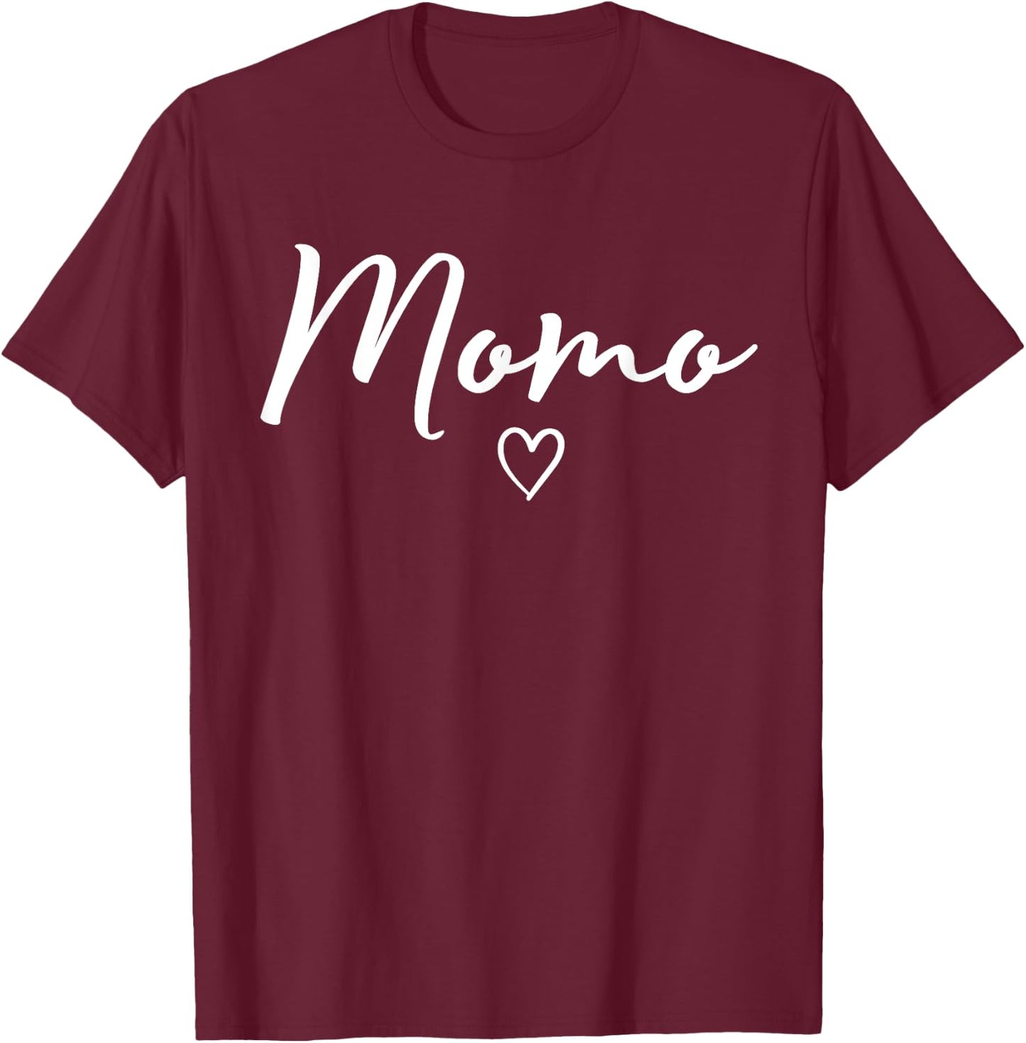 Momo Gifts Grandma Heart Mother's Day Momo T-Shirt - T-Shirt | Maroon