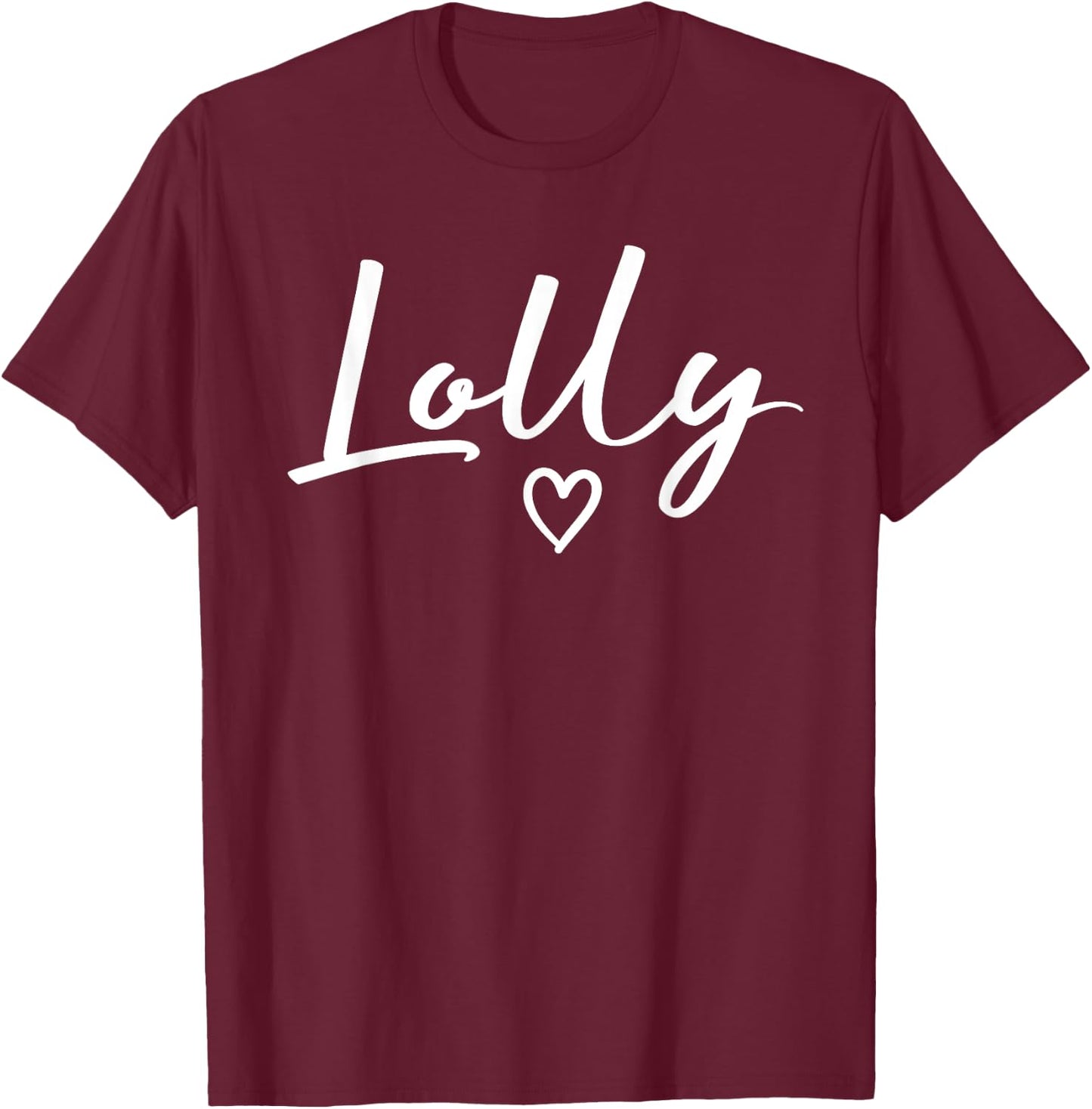 Lolly Gifts Grandma Heart Mother's Day Lolly T-Shirt - T-Shirt | Maroon