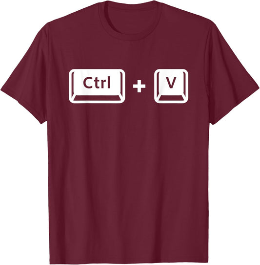 Fathers Day - Ctrl C & Ctrl V Dad & Baby Matching New Dad T-Shirt - T-Shirt | Maroon