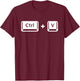 Fathers Day - Ctrl C & Ctrl V Dad & Baby Matching New Dad T-Shirt - T-Shirt | Maroon