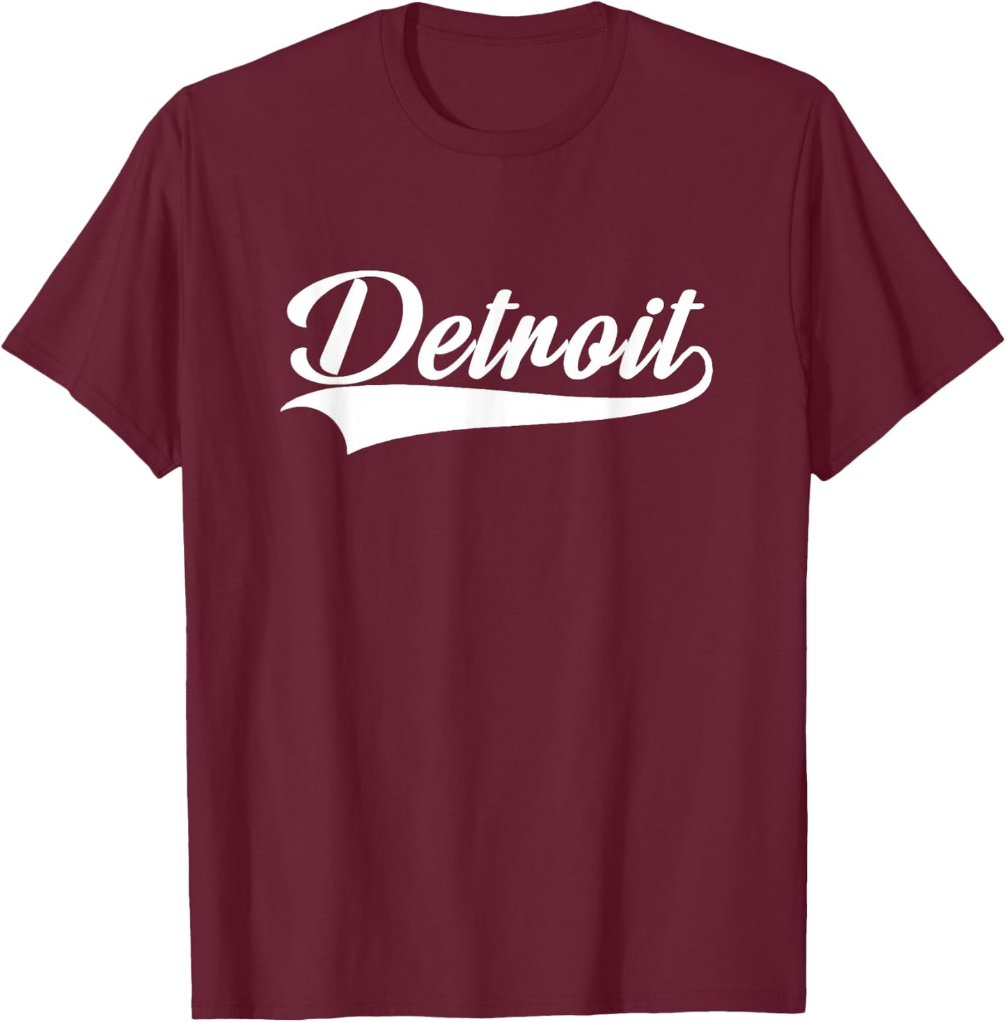 Detroit Hometown Pride - Throwback Design - Classic T-Shirt - T-Shirt | Maroon