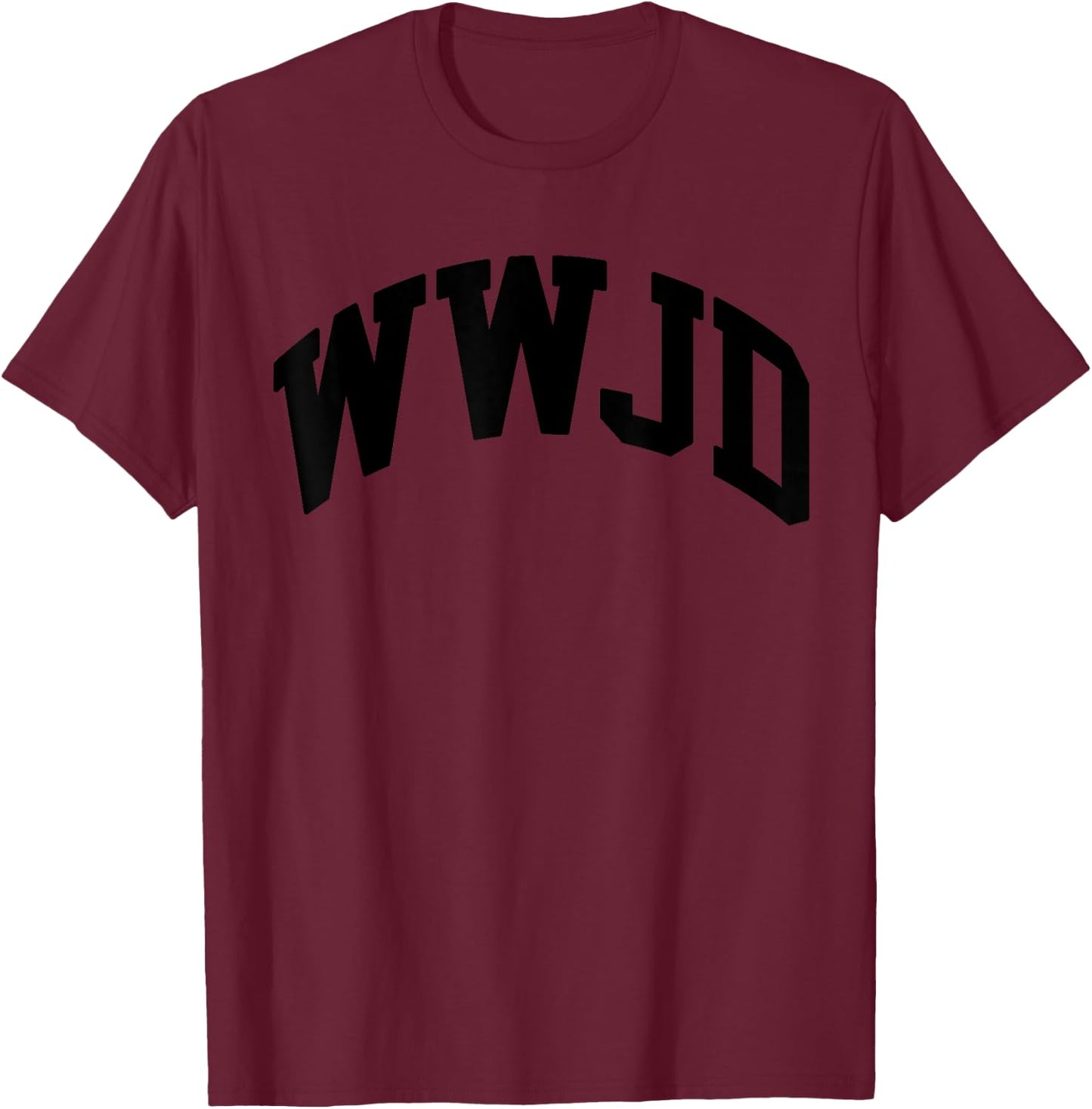 WWJD What Would Jesus Do Christian Bible Faith Minimalist T-Shirt - T-Shirt | Maroon