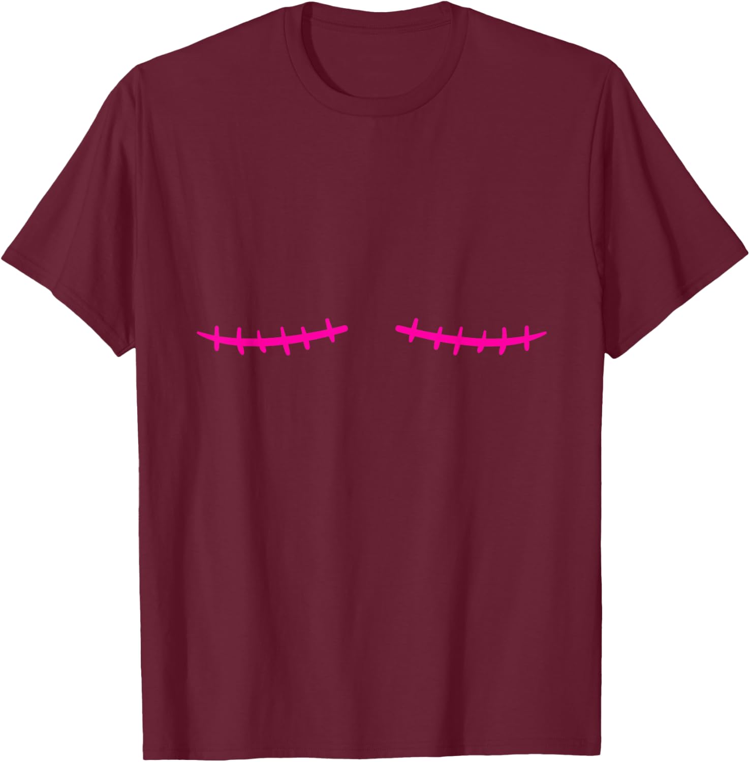 Double Mastectomy Breast Cancer Survivor T-Shirt - T-Shirt | Maroon