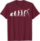 Funny Astronomy Evolution Shirt - Women's Black Short Sleeve - Small - Regular Fit - Cotton 65%, Polyester 35% T-Shirt - T-Shirt | Maroon