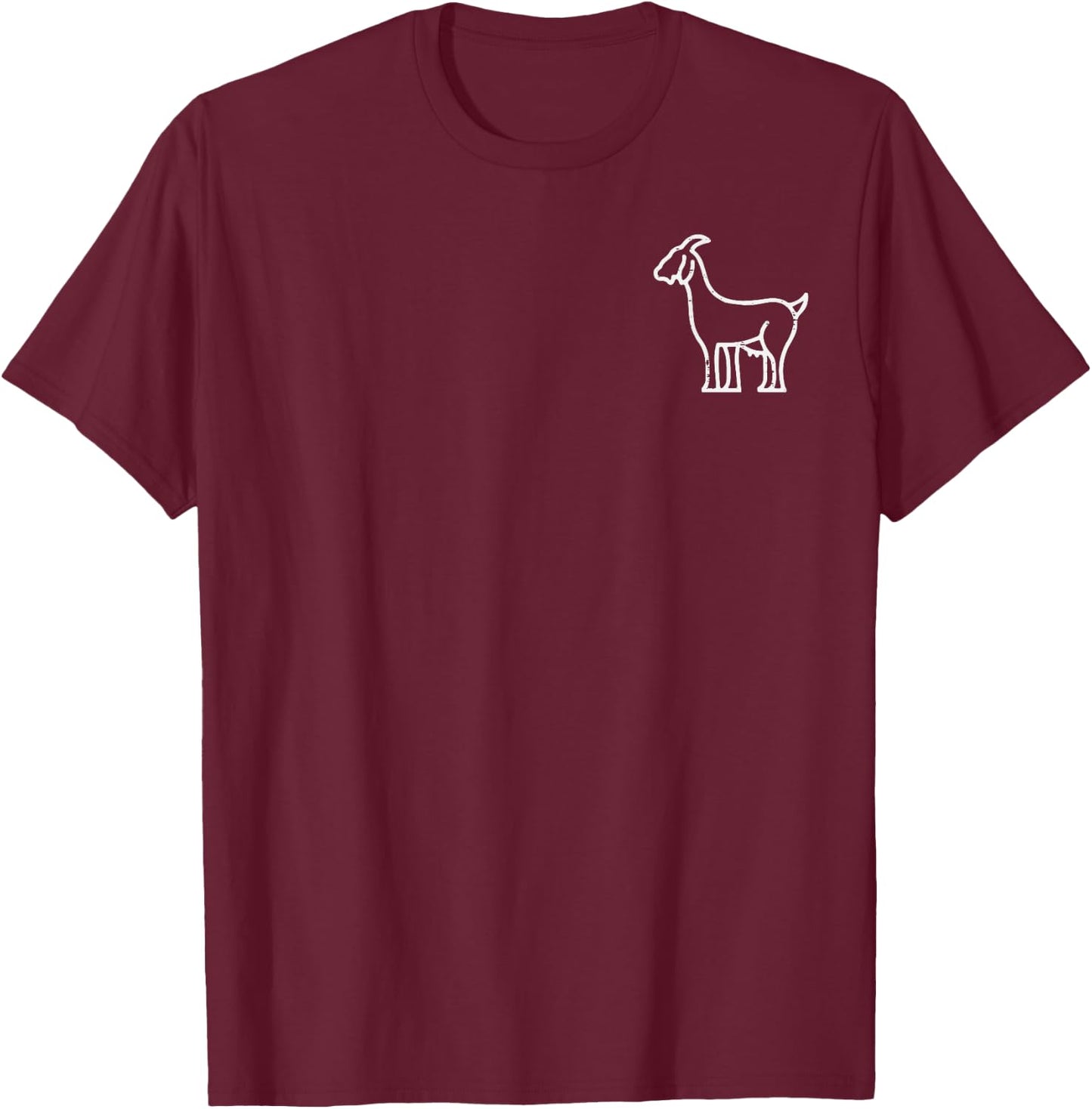 Goat Pocket Cute Farm Animal Boys Girls Kids Youth Women Men T-Shirt - T-Shirt | Maroon