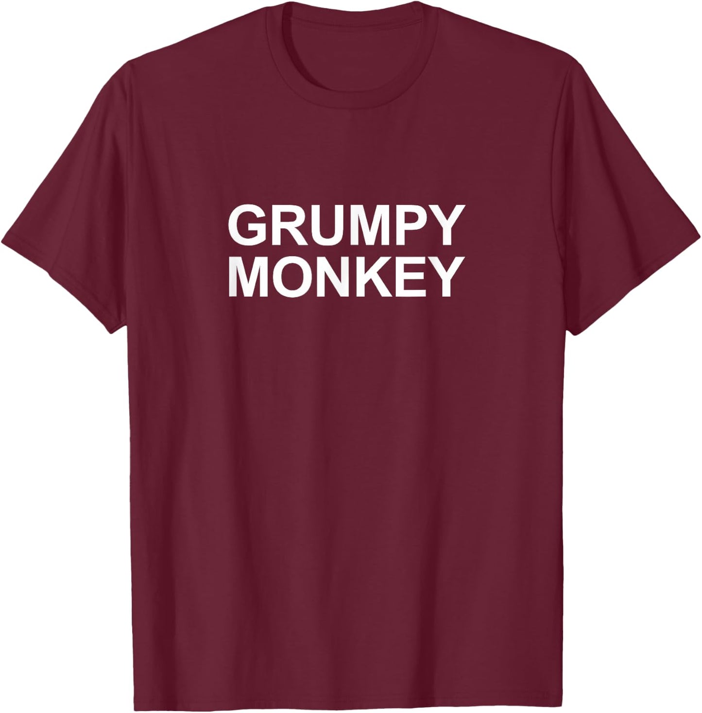 Grumpy Monkey T-Shirt - T-Shirt | Maroon