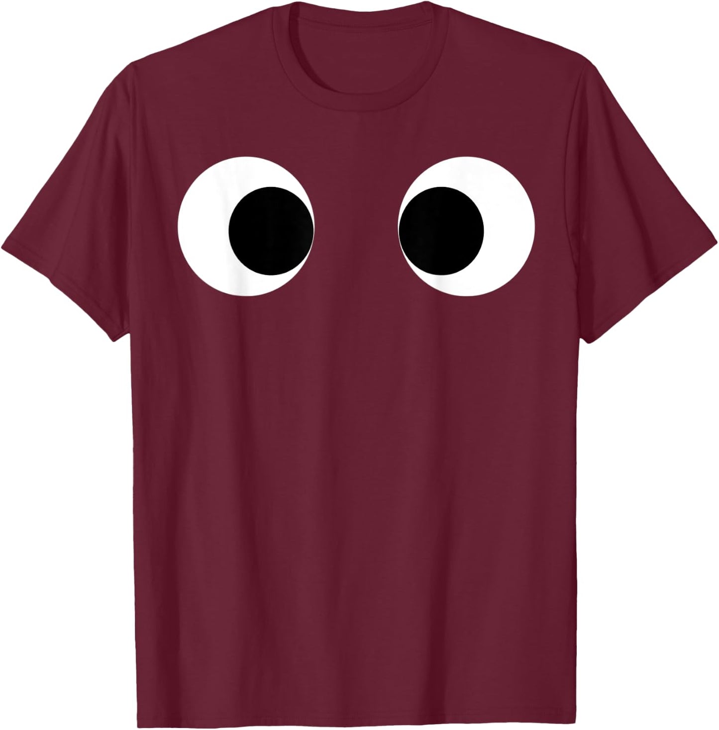 Really Creepy Scary Side Eyes Eyeballs Race Running Monster T-Shirt - T-Shirt | Maroon