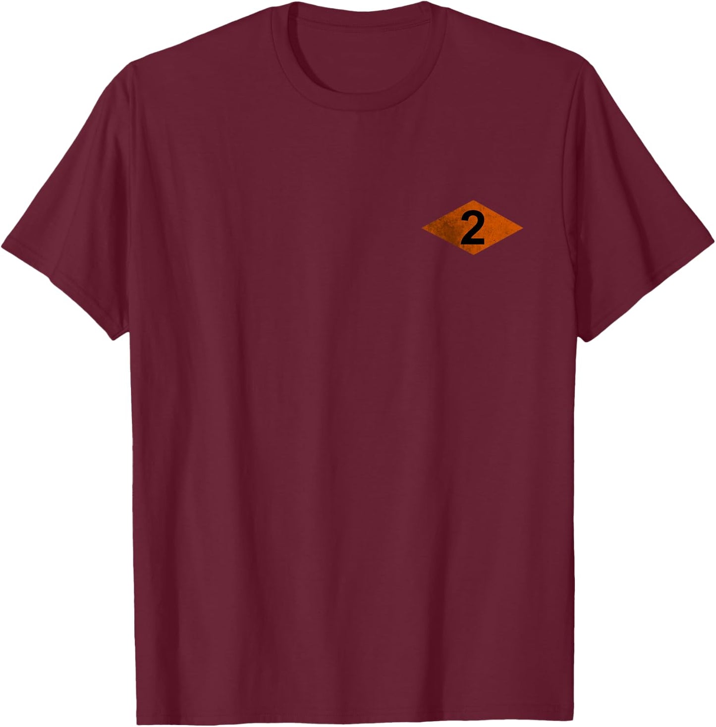 Ranger Orange Diamond 2nd Battalion RLTW Logo Veterans Day T-Shirt - T-Shirt | Maroon