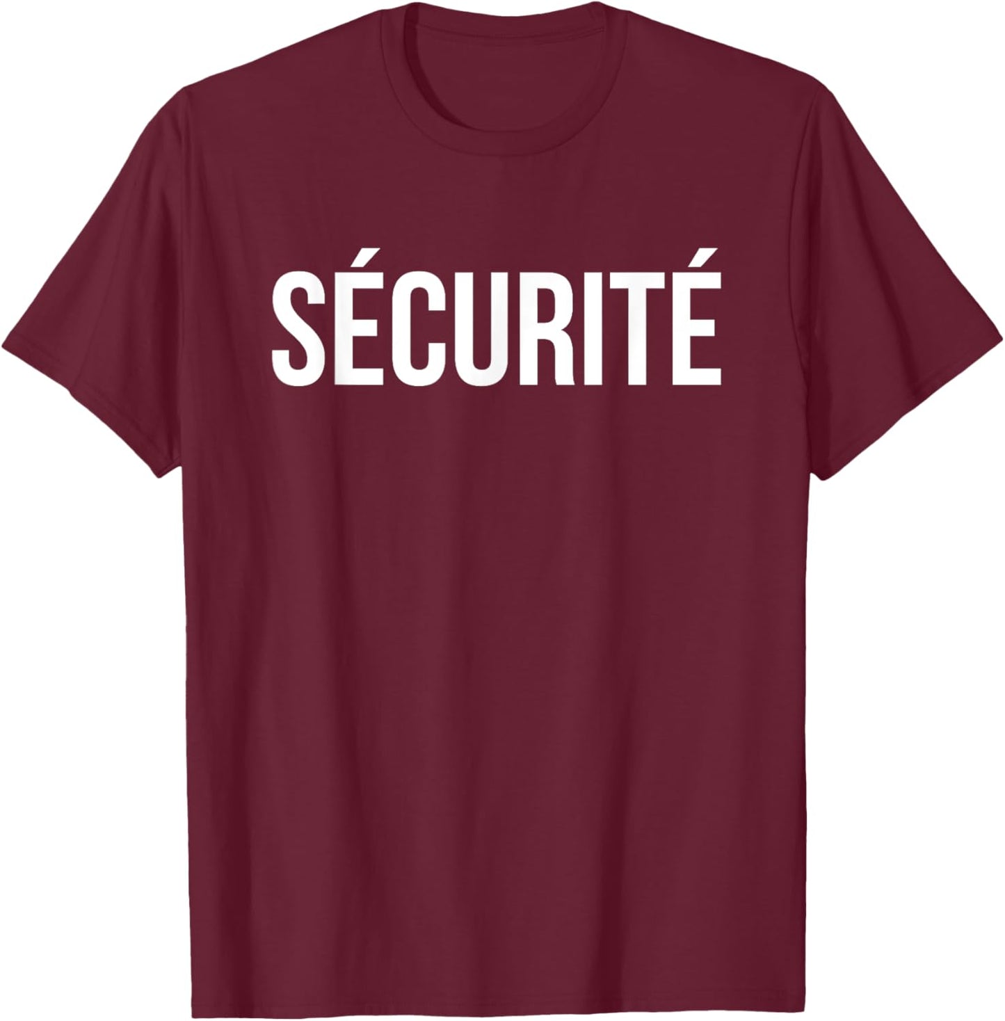 Securite French Security T-Shirt - T-Shirt | Maroon