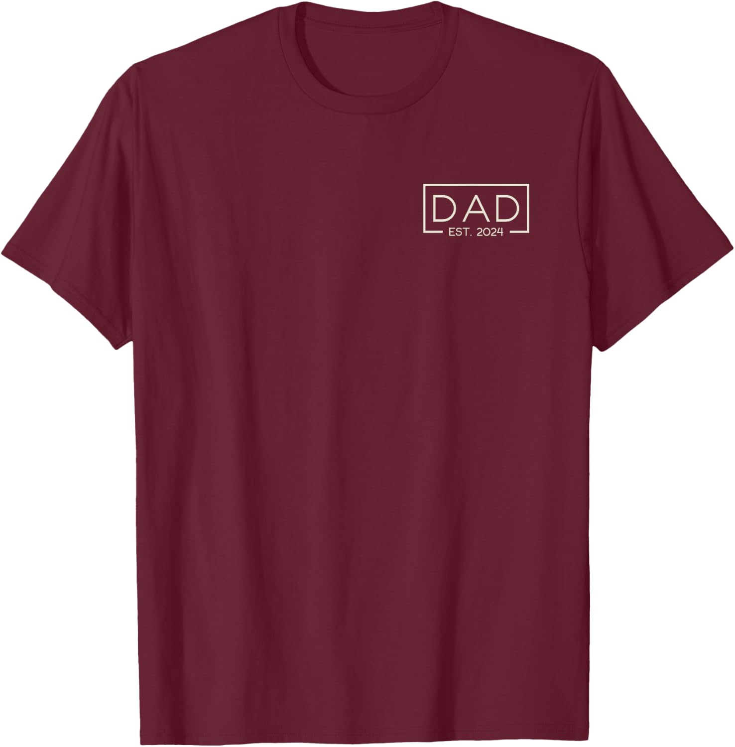 Dad Est. 2024 Logo - Dad Since 2024 T-Shirt - T-Shirt | Maroon