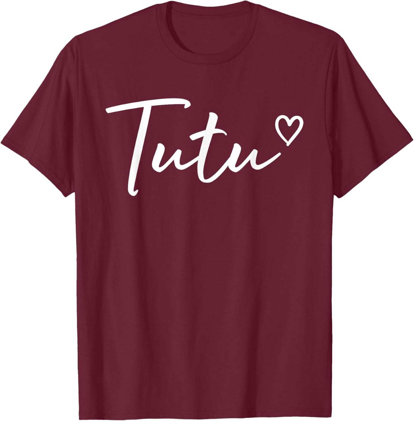 Tutu Gifts Grandma Heart Mother's Day Tutu T-Shirt - T-Shirt | Maroon