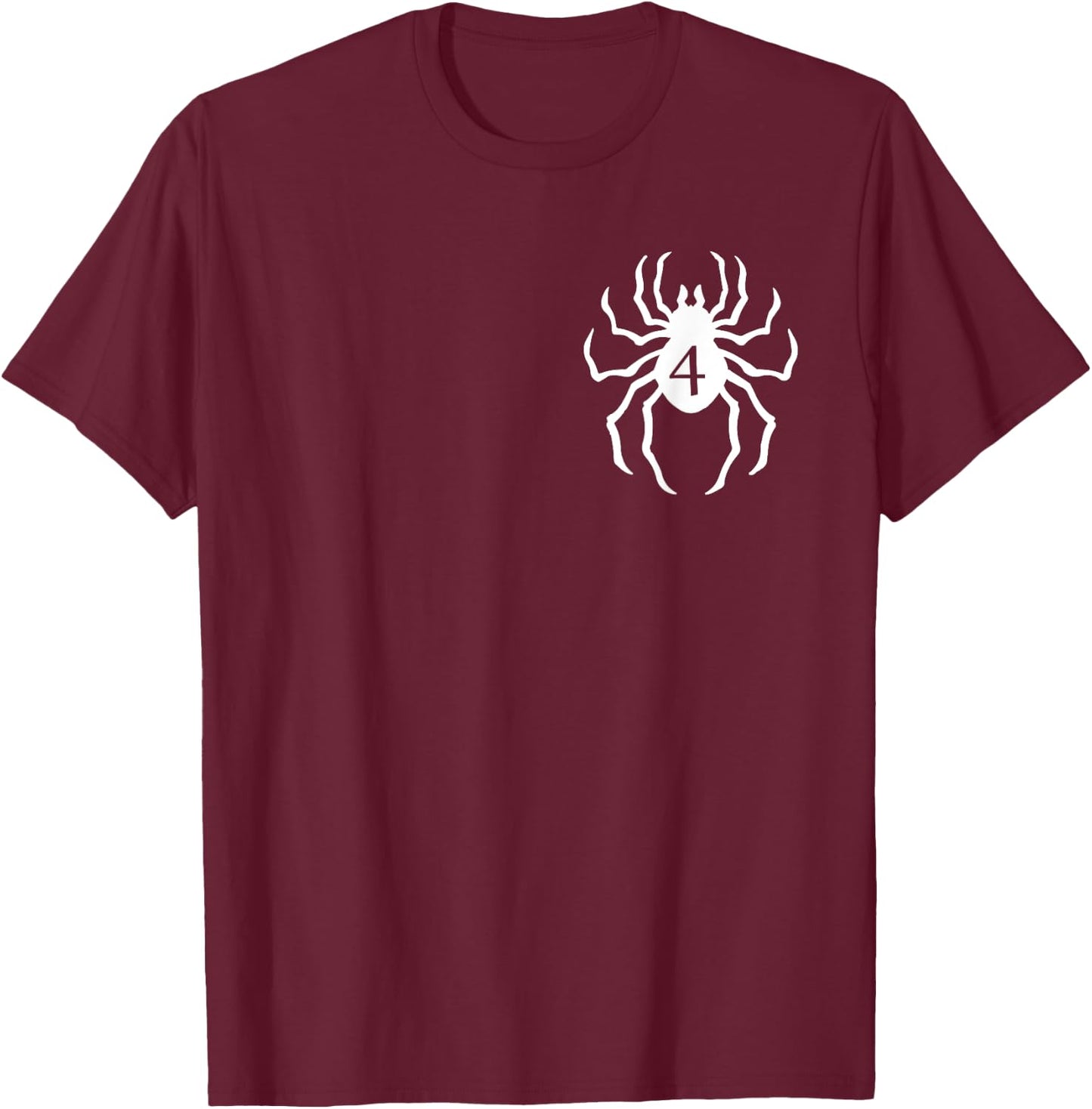 Spider Tattoo Phantom Squad Number Four Anime Japan T-Shirt - T-Shirt | Maroon