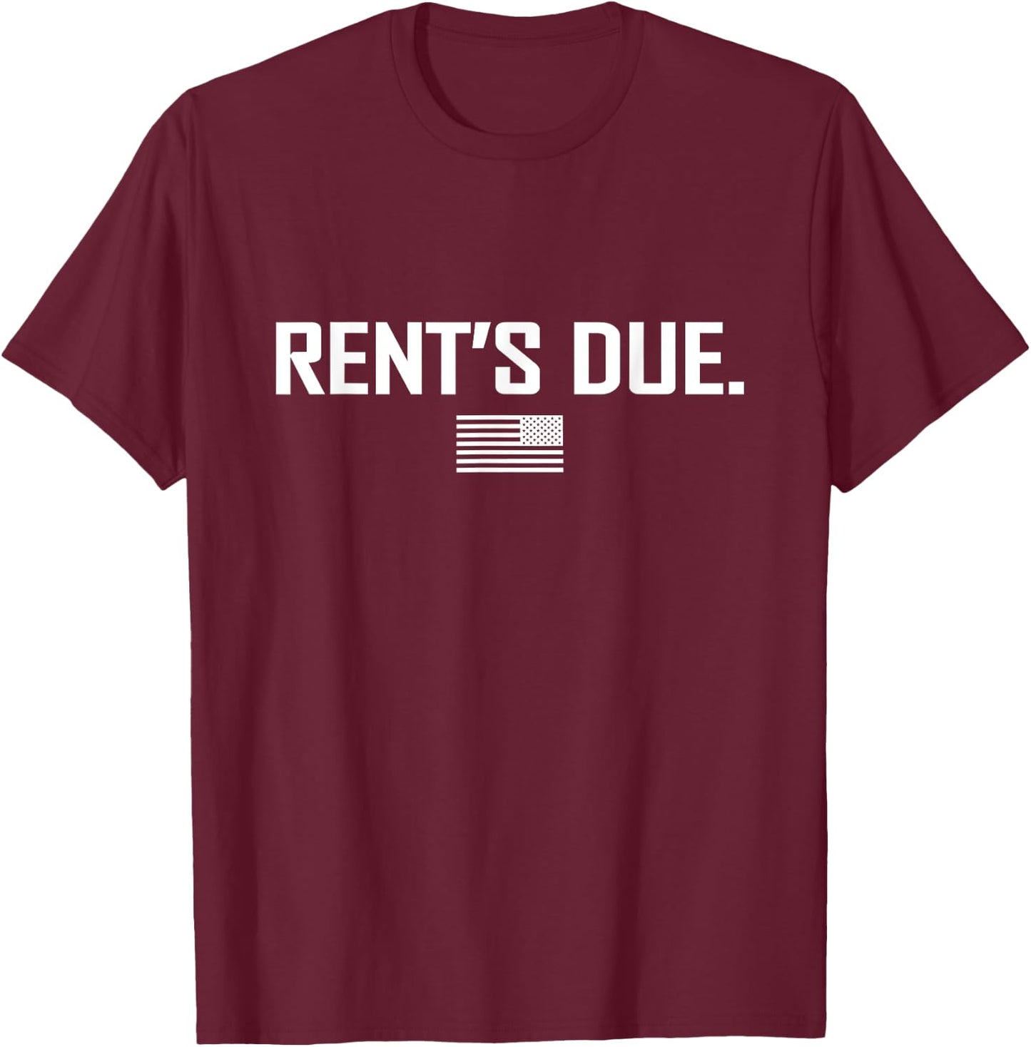 Rent's Due work hard bodybuilder weightlifting t shirt T-Shirt - T-Shirt | Maroon