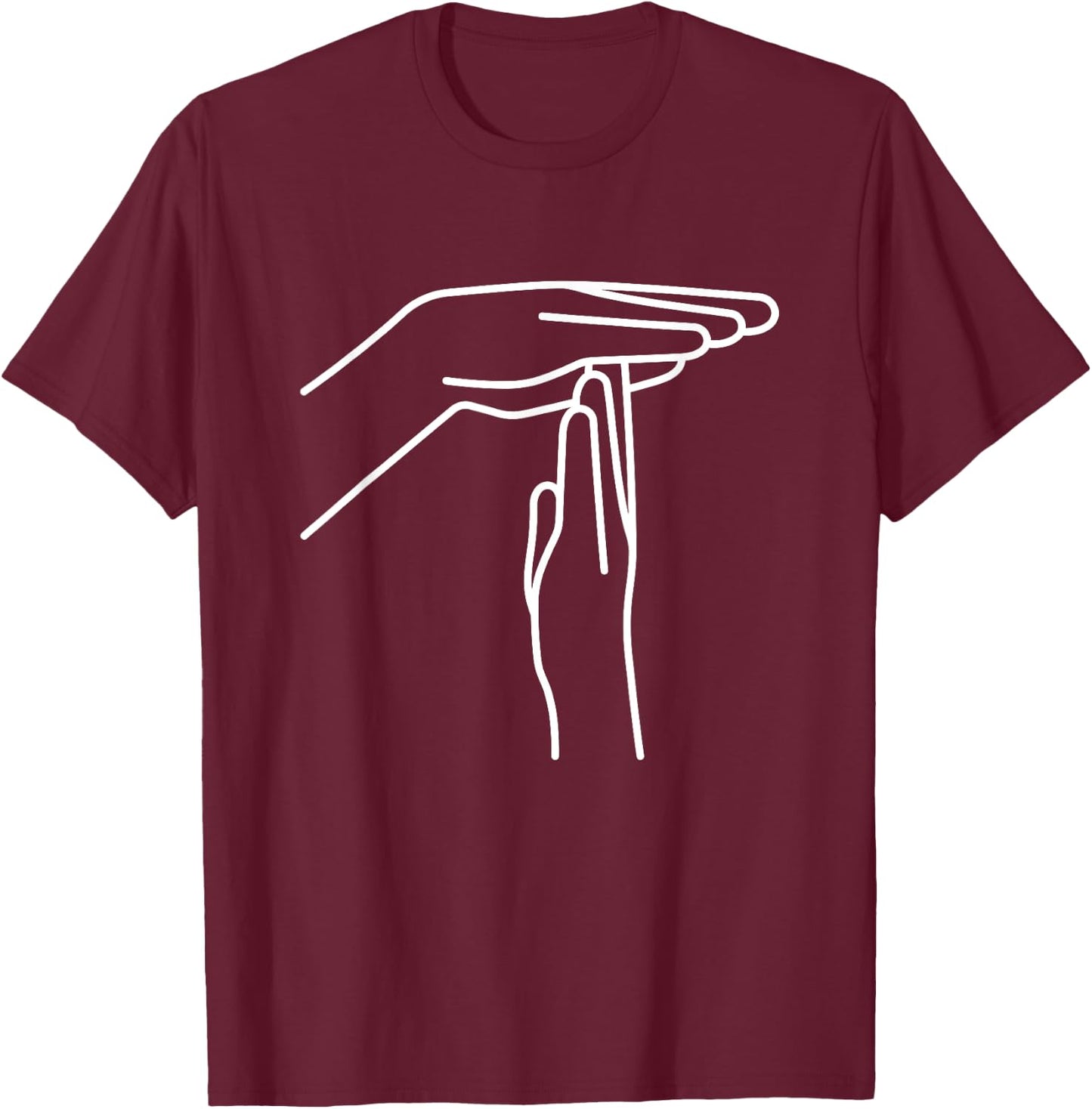 Ref Basketball Technical Foul Hand Symbol - Sign Language T-Shirt - T-Shirt | Maroon