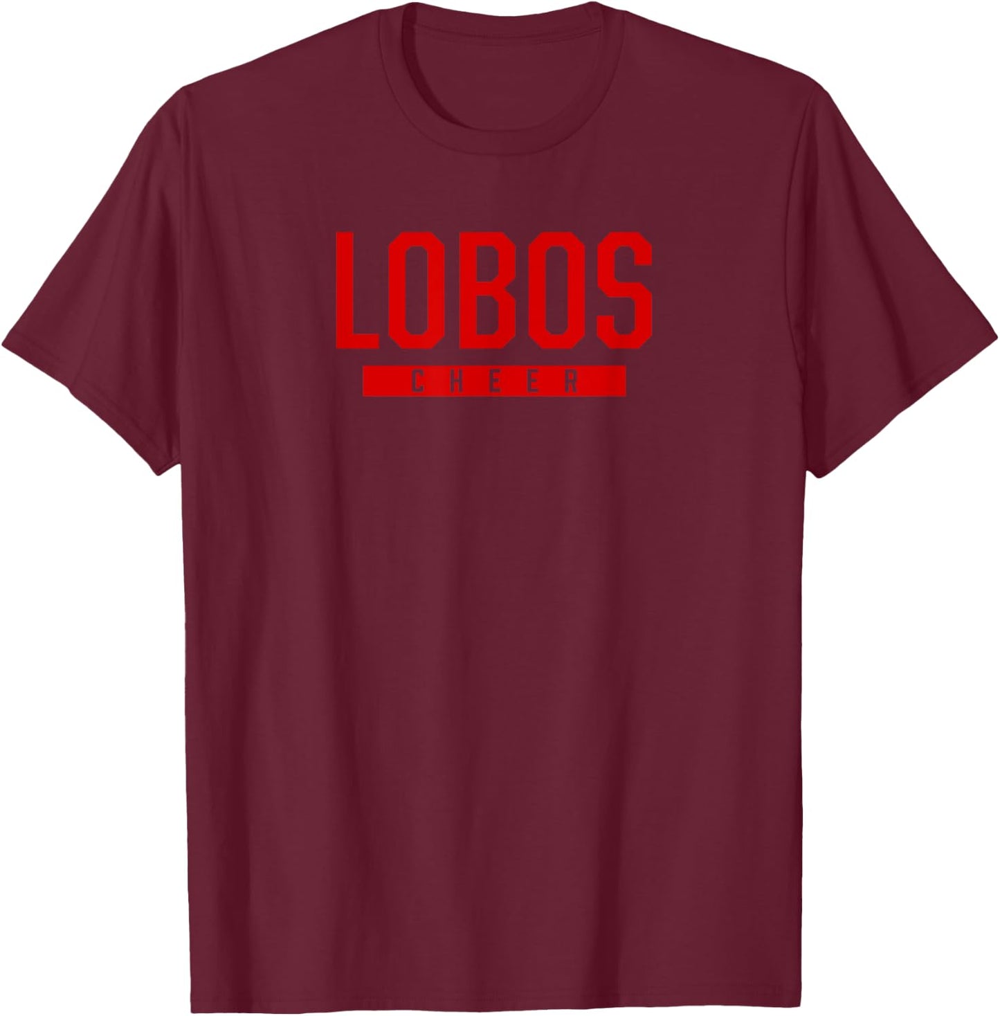 Langham Creek Lobos Cheer HS T-Shirt - T-Shirt | Maroon