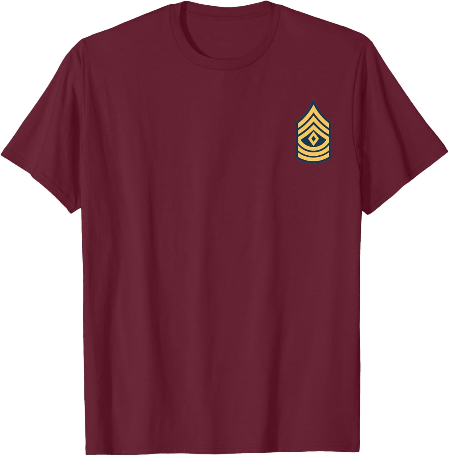 Army First Sergeant E-8 Military Rank Insignia T-Shirt - T-Shirt | Maroon