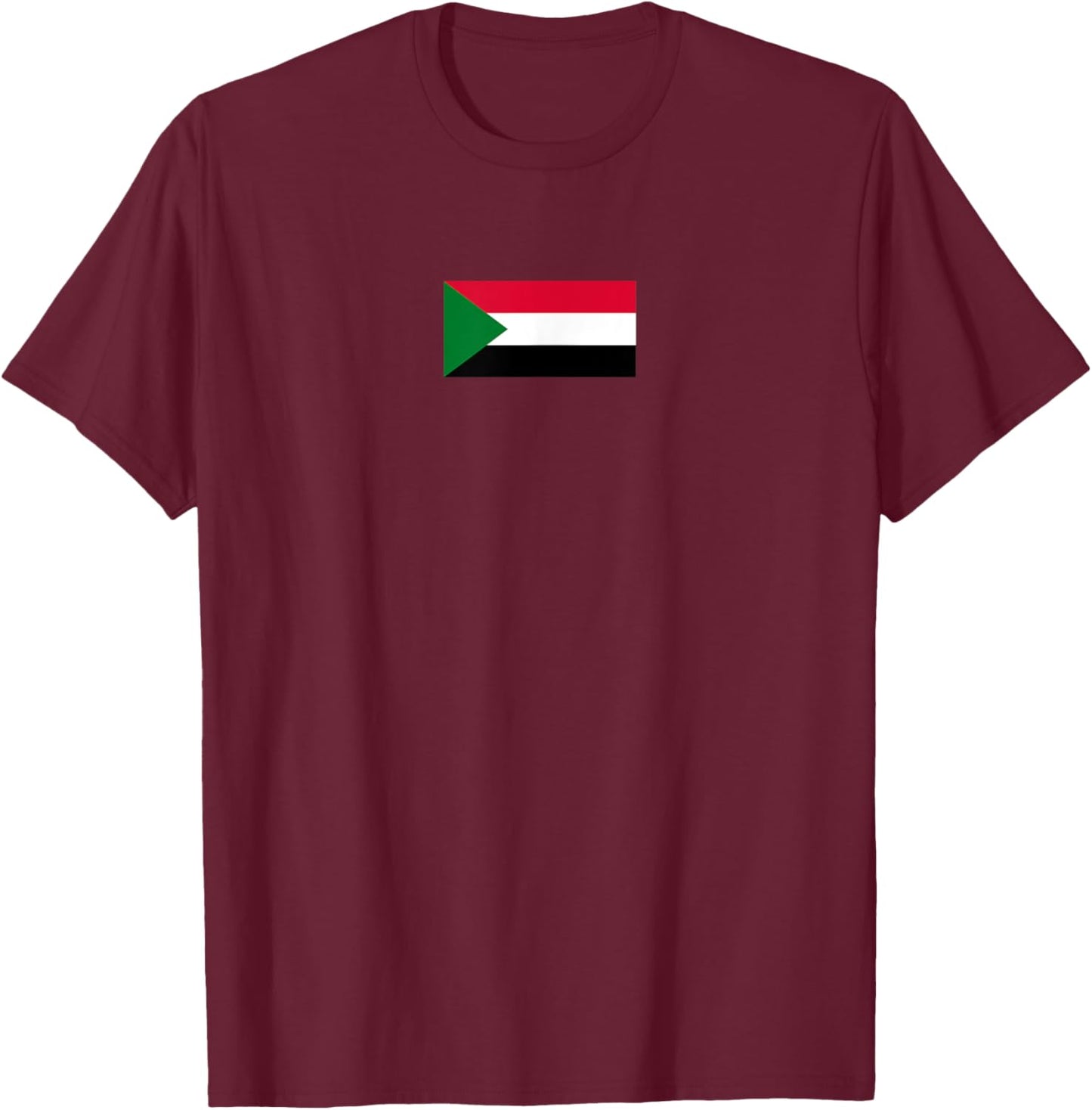 Sudanese Flag of Sudan T-Shirt - T-Shirt | Maroon