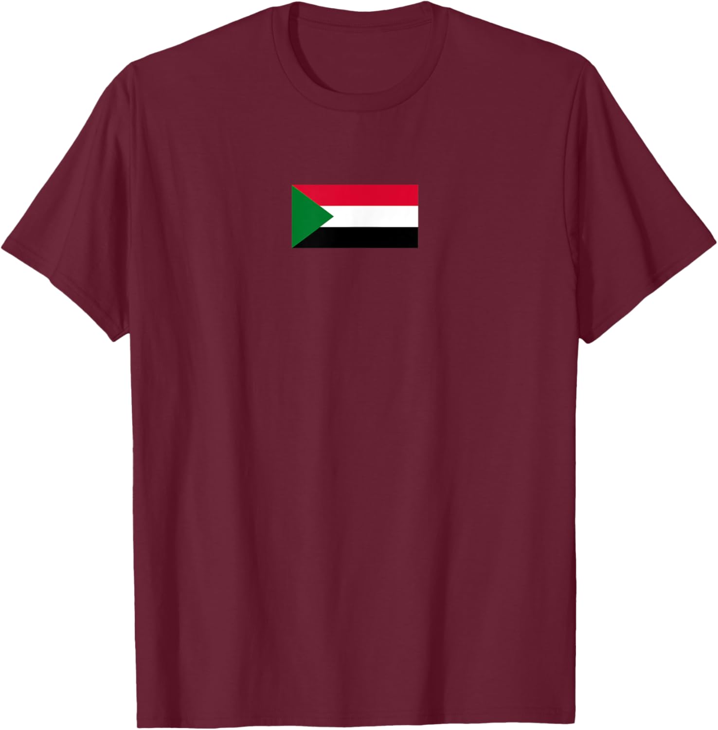 Sudanese Flag of Sudan T-Shirt - T-Shirt | Maroon