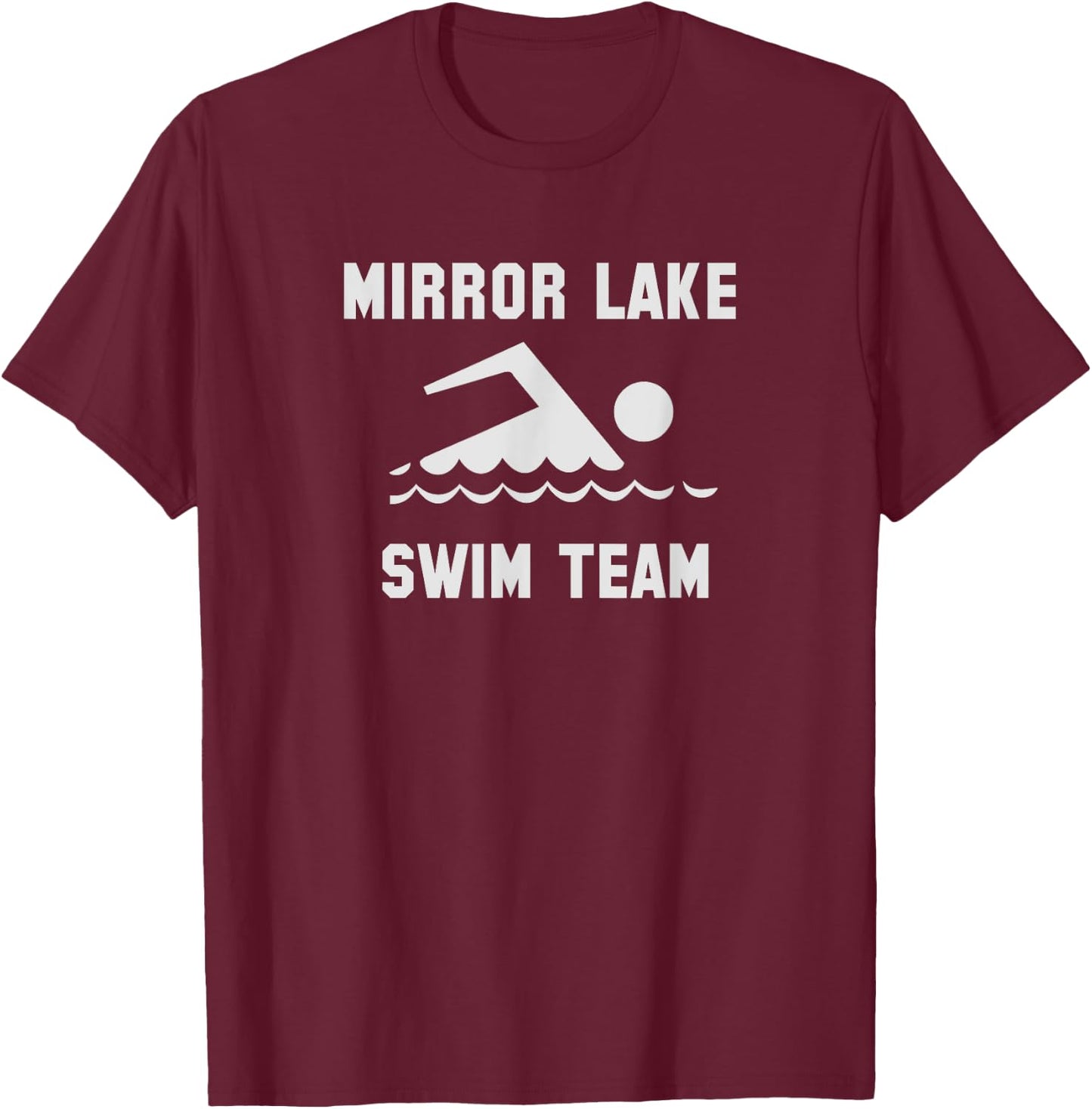 Mirror Lake - Columbus, Ohio Swim Team T-Shirt - T-Shirt | Maroon