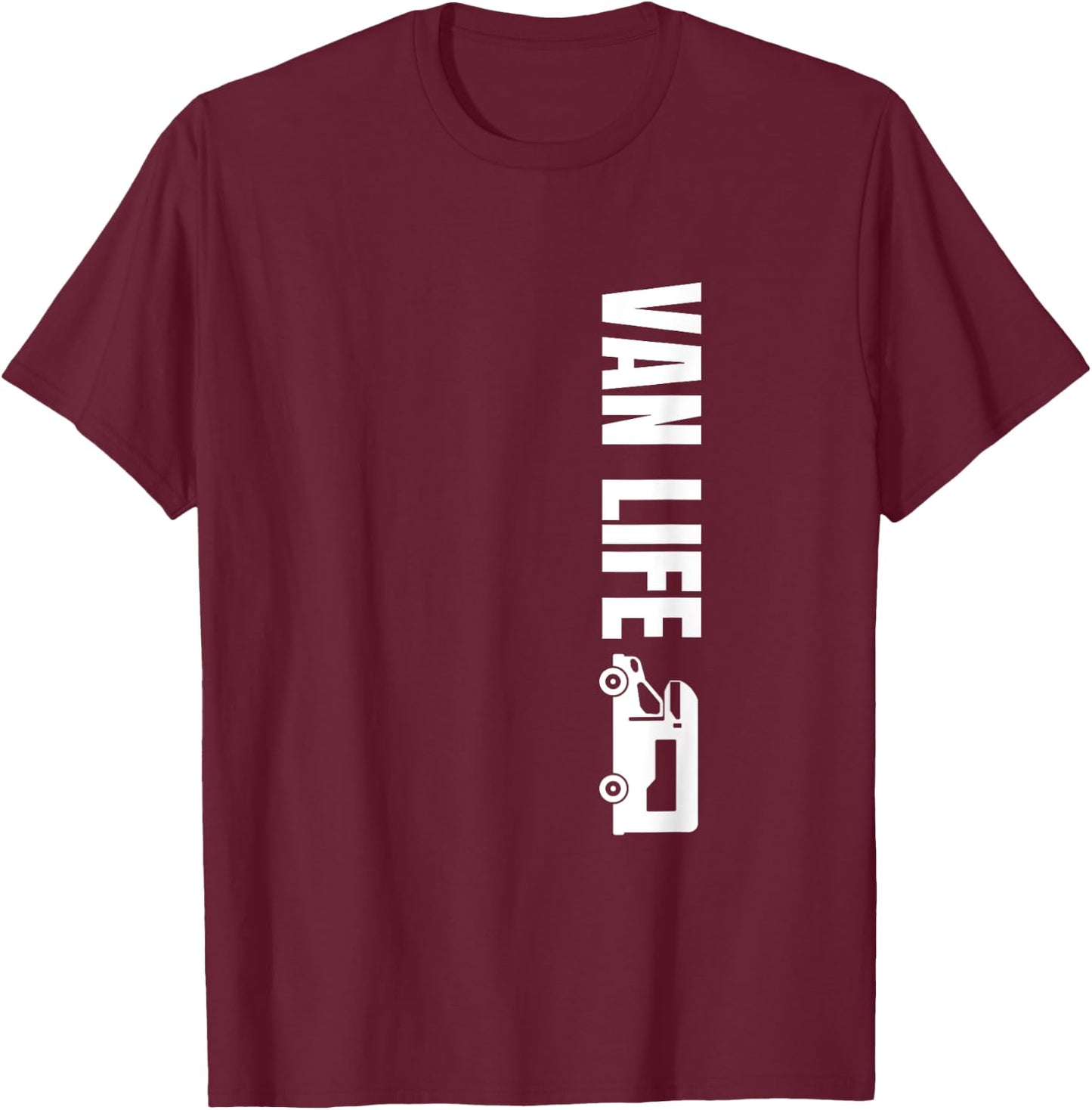 Vanlife Nomads Vintage Distressed Van Life T-Shirt - T-Shirt | Maroon