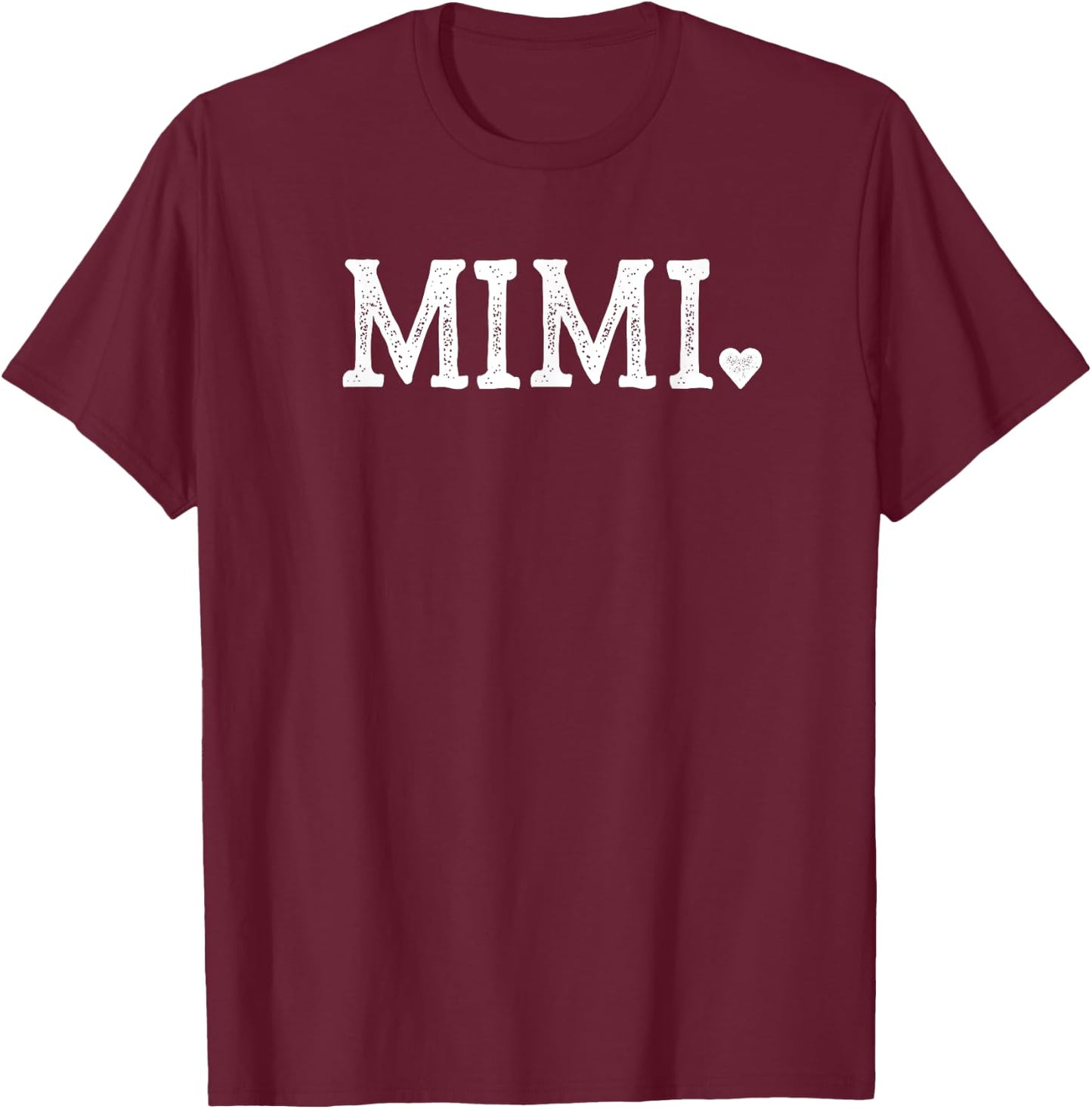 Mimi Gifts Design with Heart Love Mimi T-Shirt - T-Shirt | Maroon