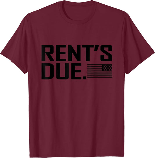 Rent's Due work hard bodybuilder weightlifting shirt T-Shirt - T-Shirt | Maroon
