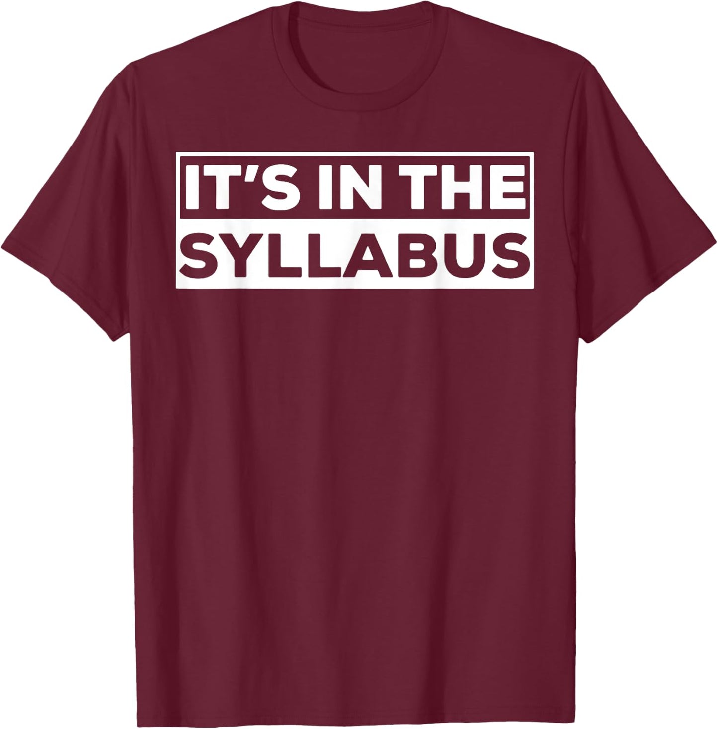It's In The Syllabus T-Shirt - T-Shirt | Maroon