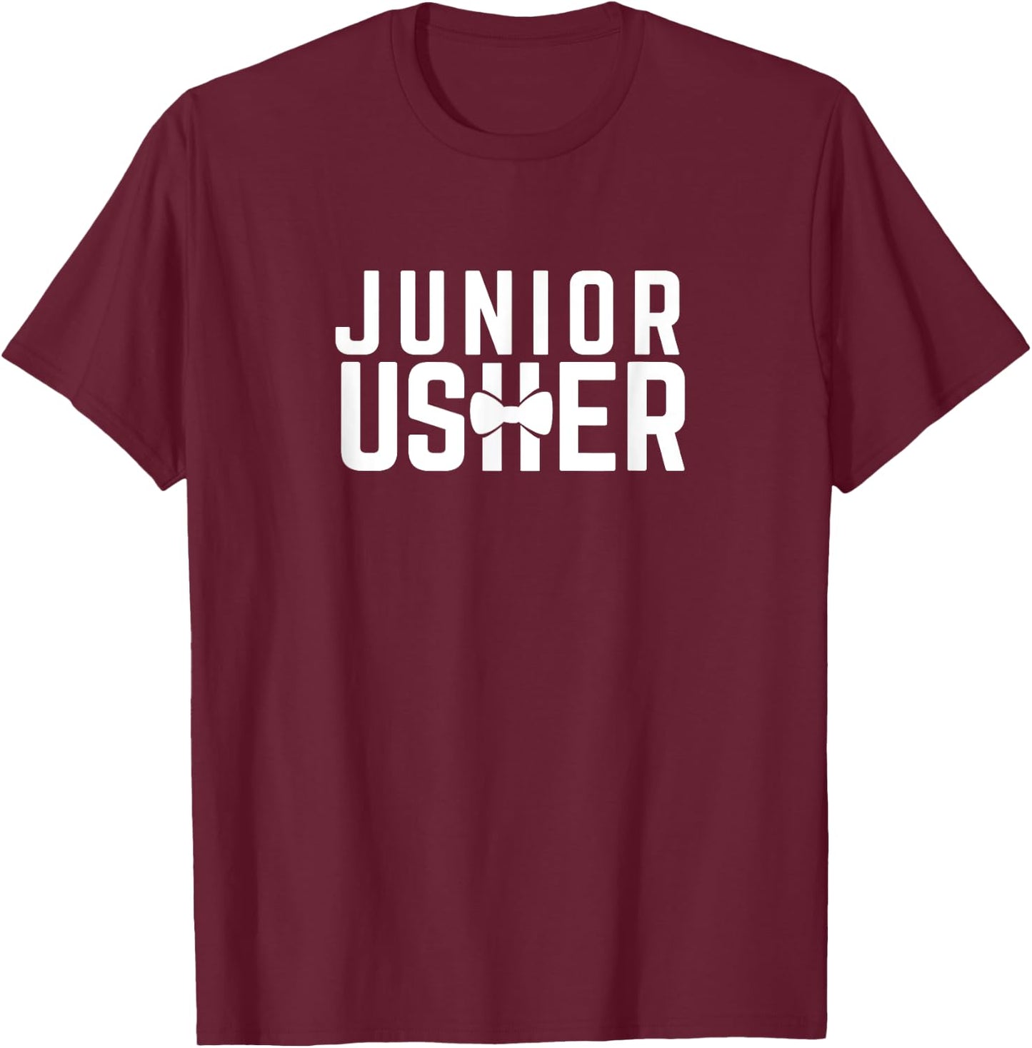 Junior Usher Ceremony Attendant Wedding Rehearsal T-Shirt - T-Shirt | Maroon