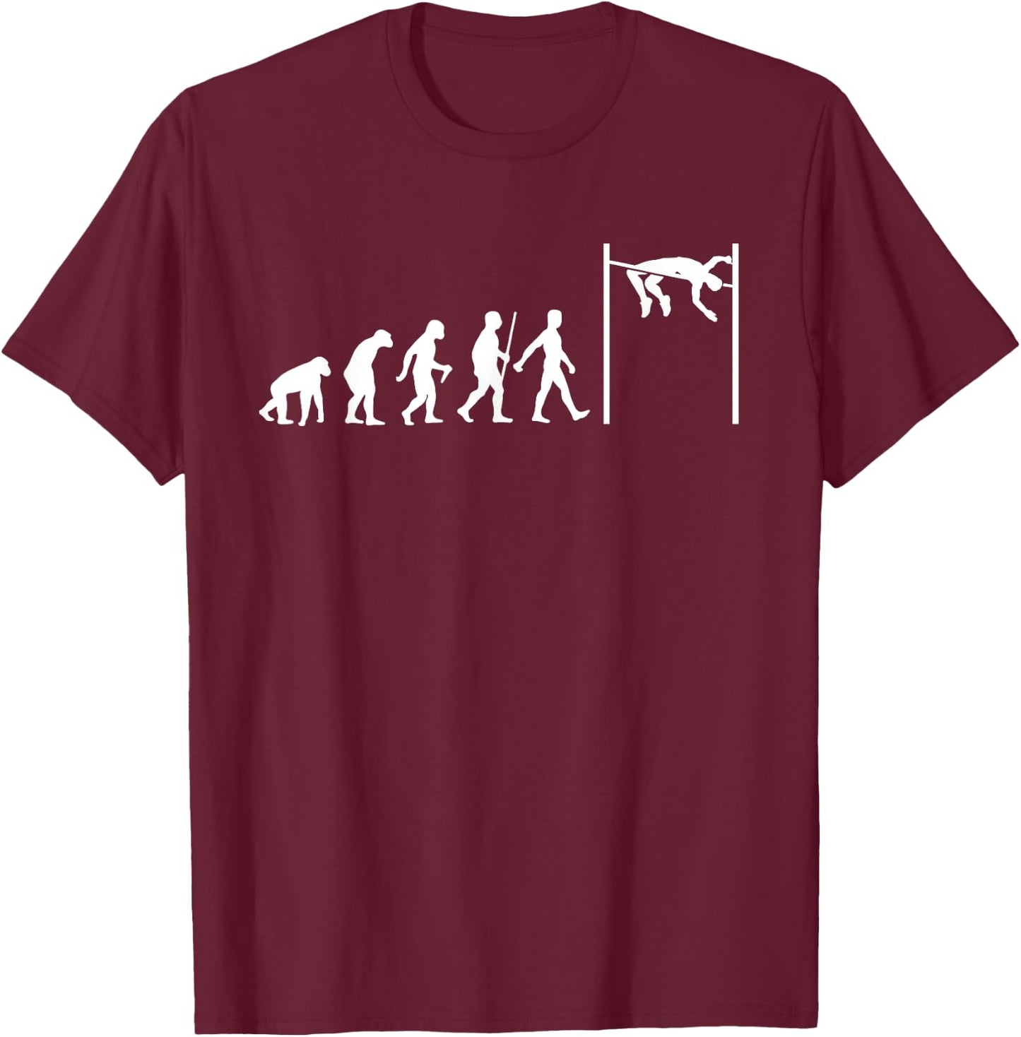 Funny High Jump Art Women Track & Field High Jumping T-Shirt - T-Shirt | Maroon