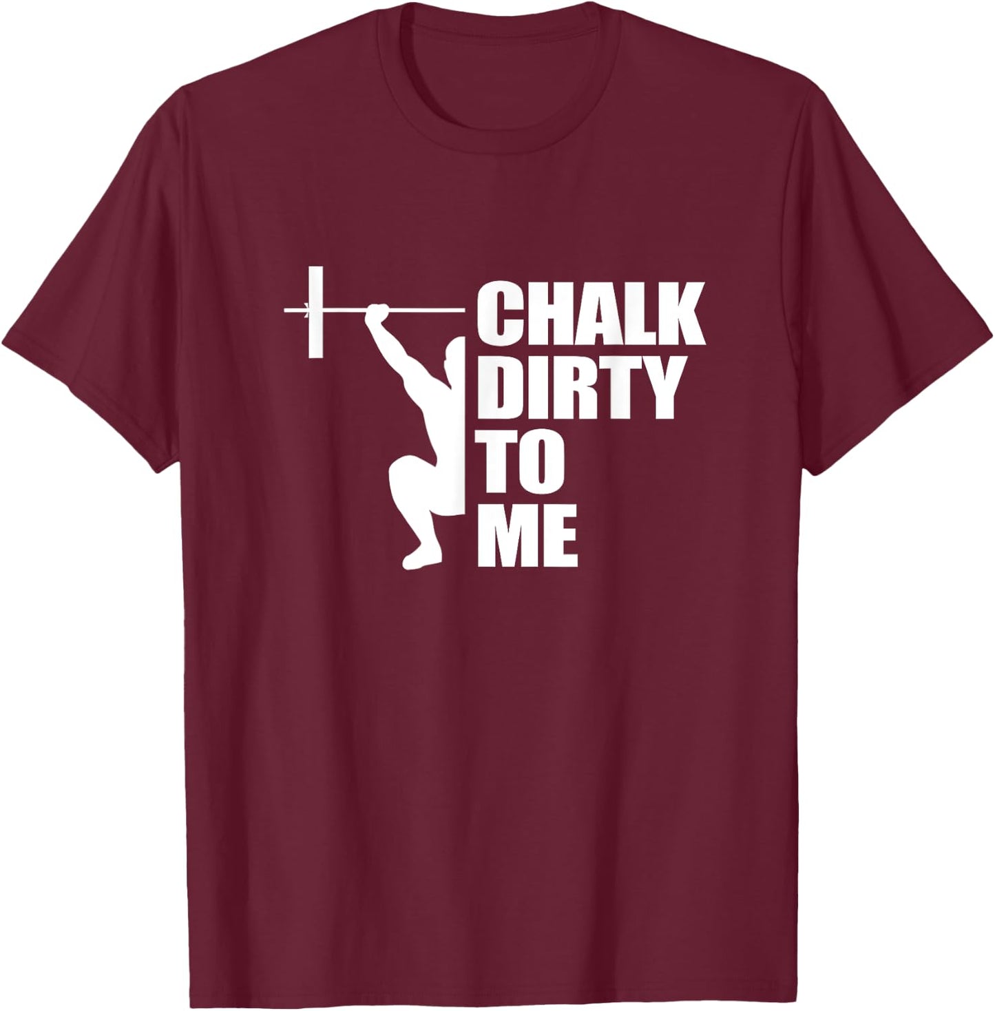 Weightlifing Barbell - Funny Workout Gym Weightlifter T-Shirt - T-Shirt | Maroon