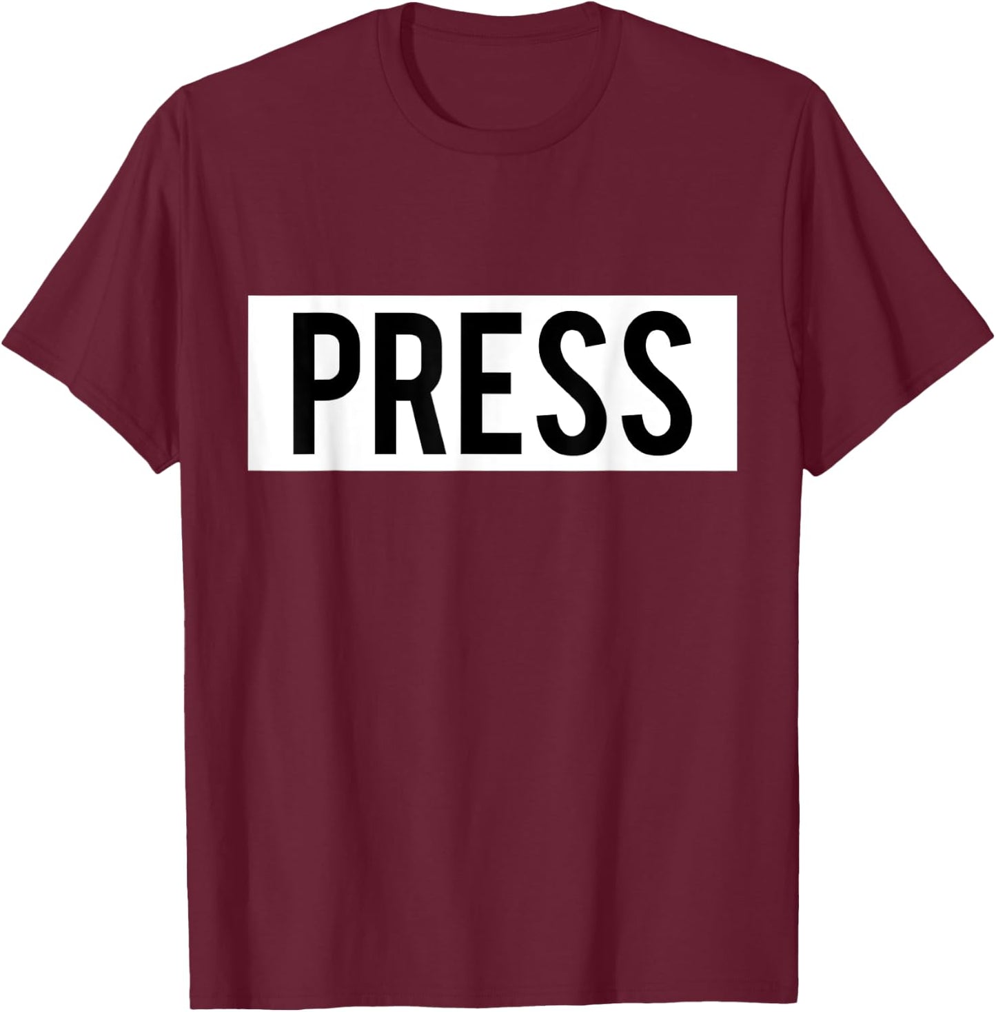 Press Journalist Palestine Press Palestinian Press T-Shirt - T-Shirt | Maroon