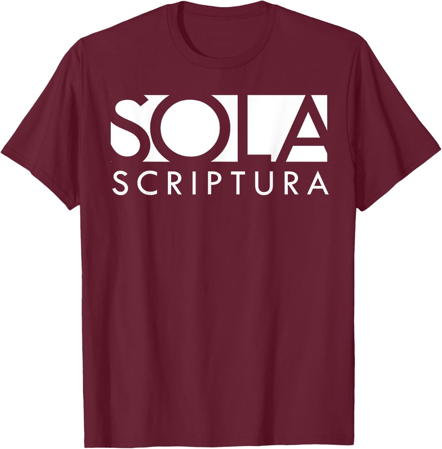 Sola Scriptura Reformed Christian T-Shirt - T-Shirt | Maroon