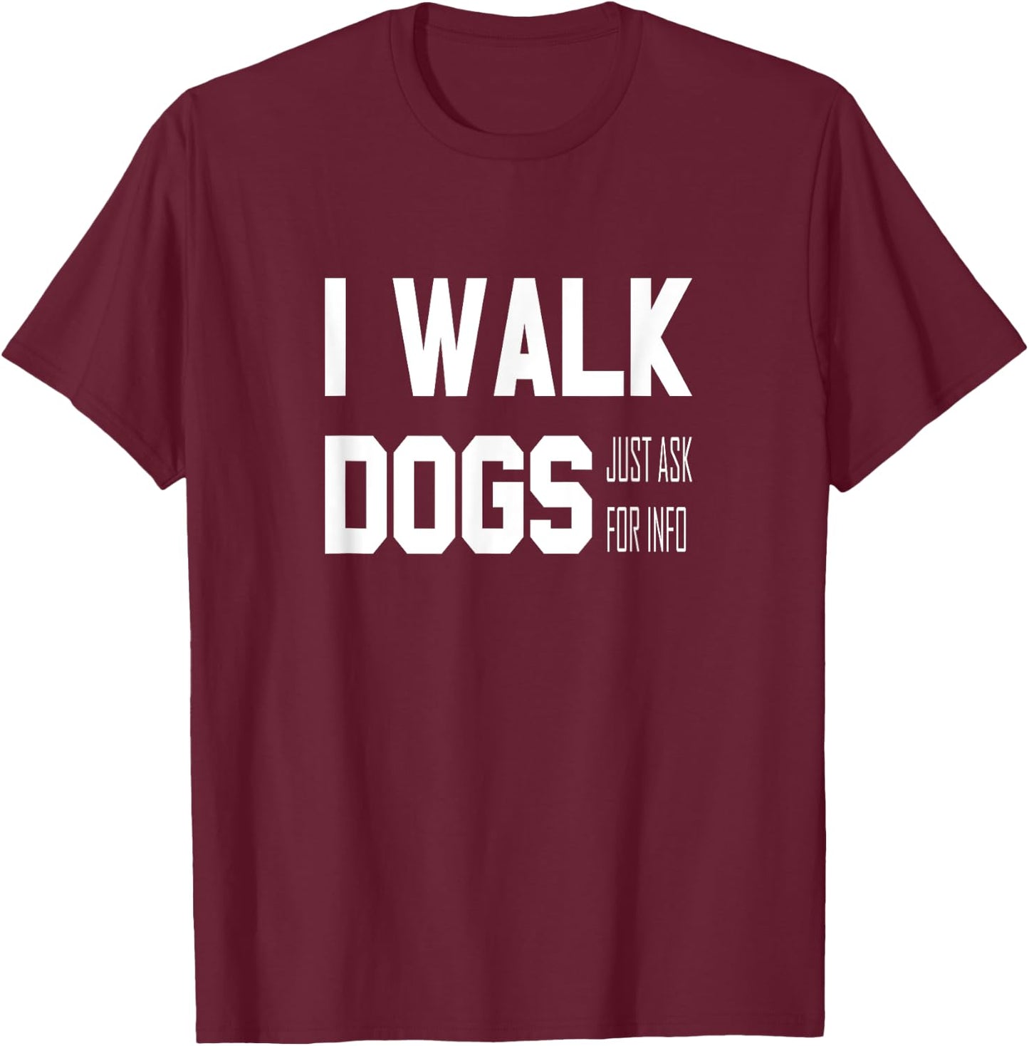 Official Dog Walker Men Women Kids T-Shirt - T-Shirt | Maroon