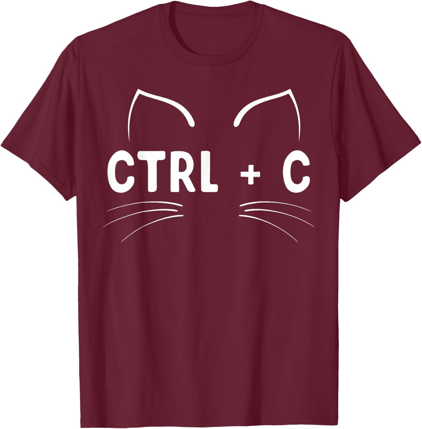 Copy Cat Halloween Costume for Cat Lover Pet Owner Couples T-Shirt - T-Shirt | Maroon