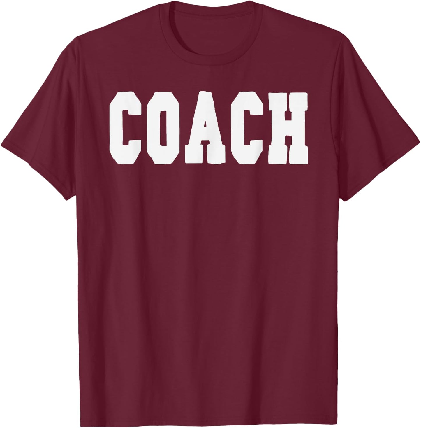 Coach Bold Lettering Halloween Costume Dress Up T-Shirt - T-Shirt | Maroon