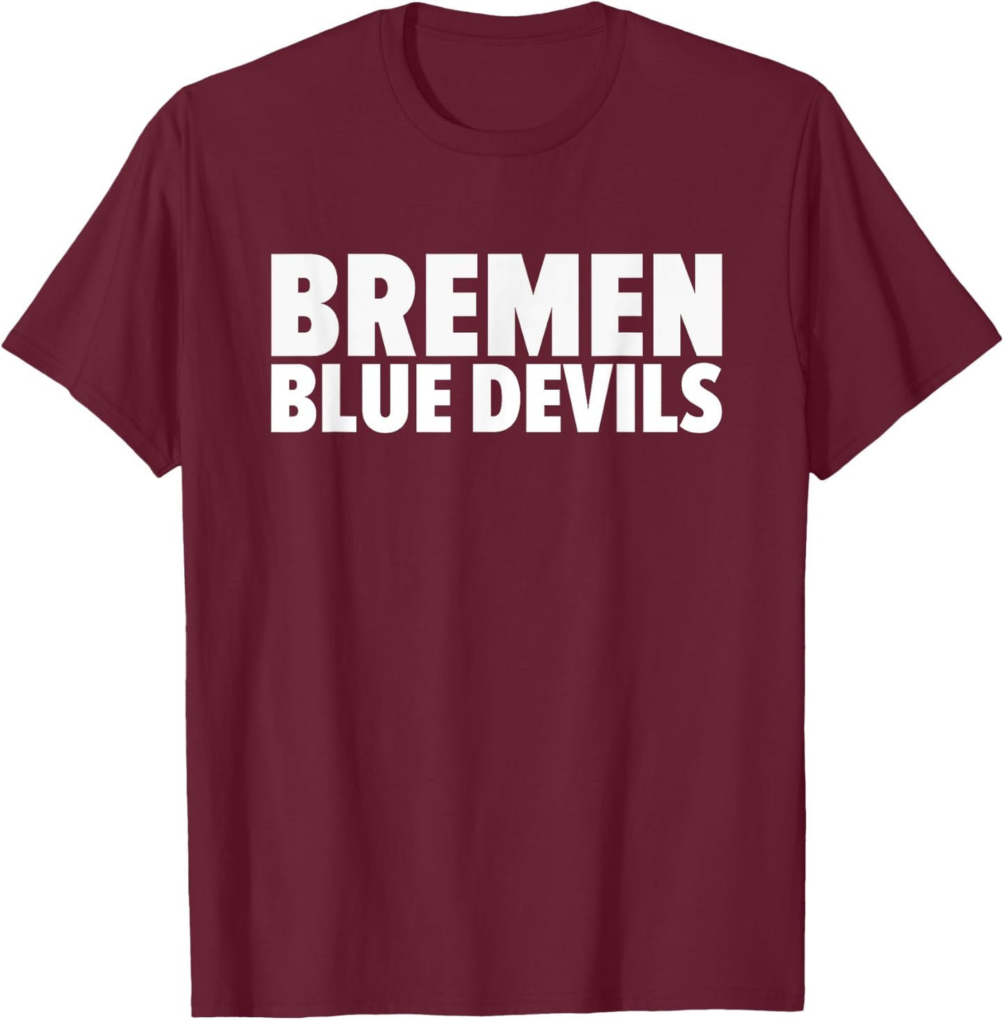 Bremen Blue Devils Bold T-Shirt - T-Shirt | Maroon