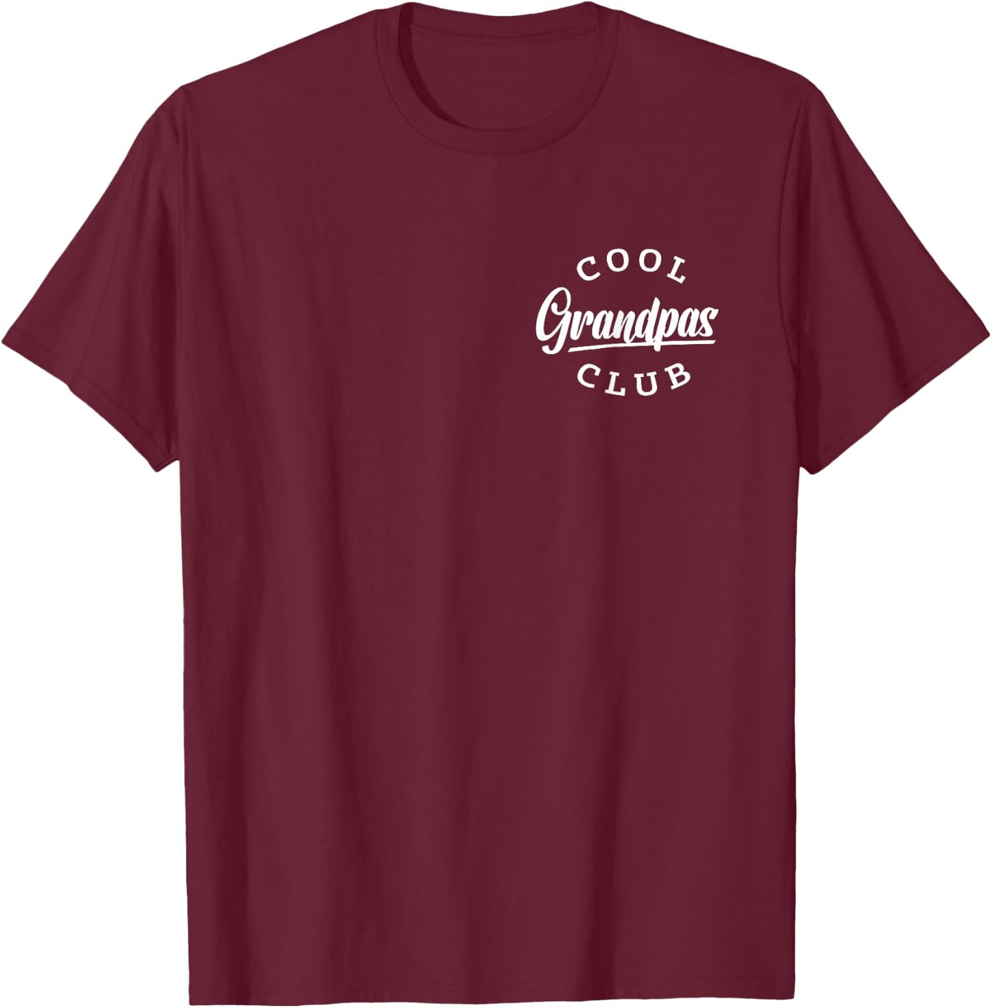 Cool Grandpas Club Pocket Funny Father's Day Cool Grandpa T-Shirt - T-Shirt | Maroon