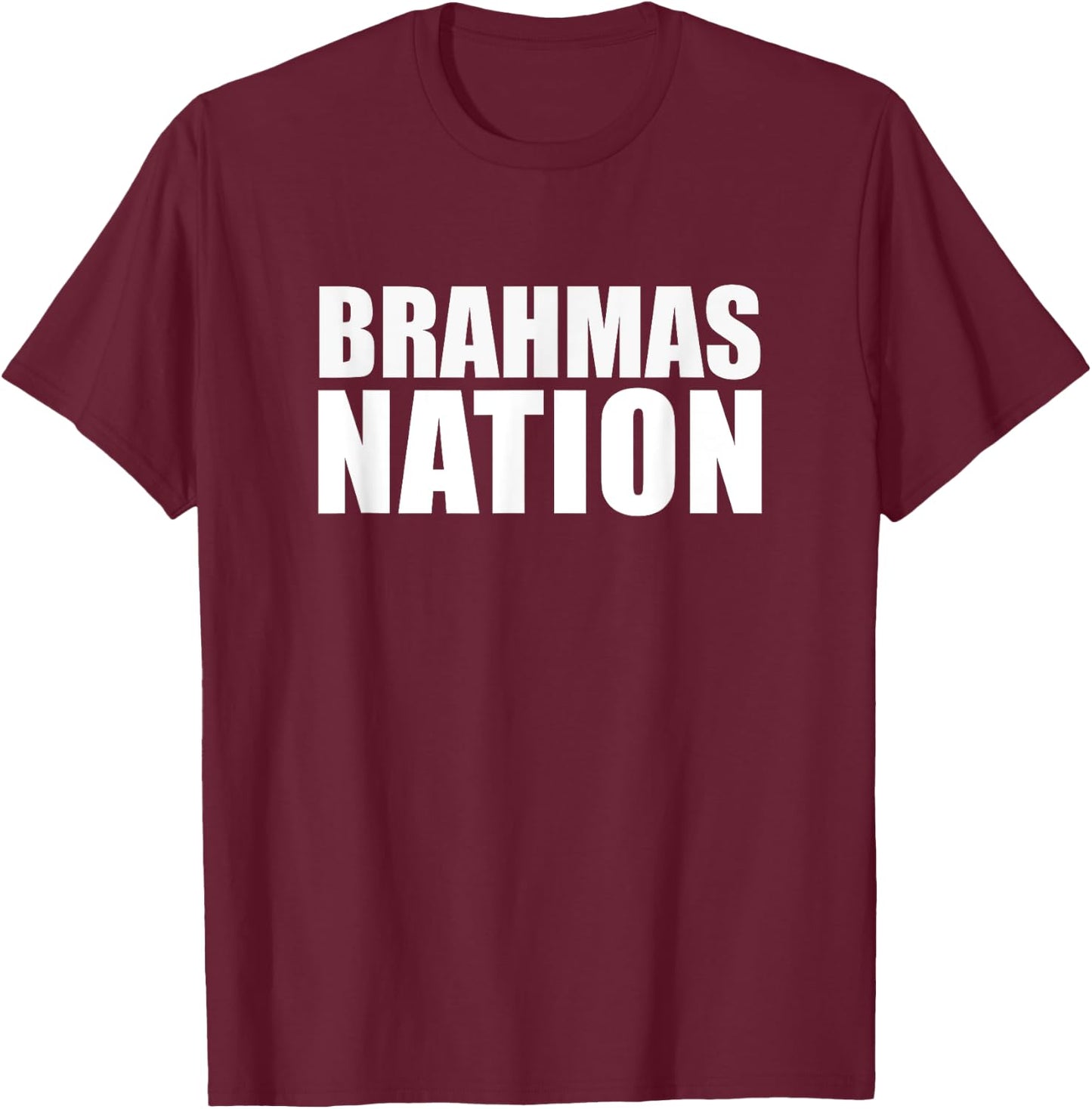Macarthur Brahmas Nation HS T-Shirt - T-Shirt | Maroon