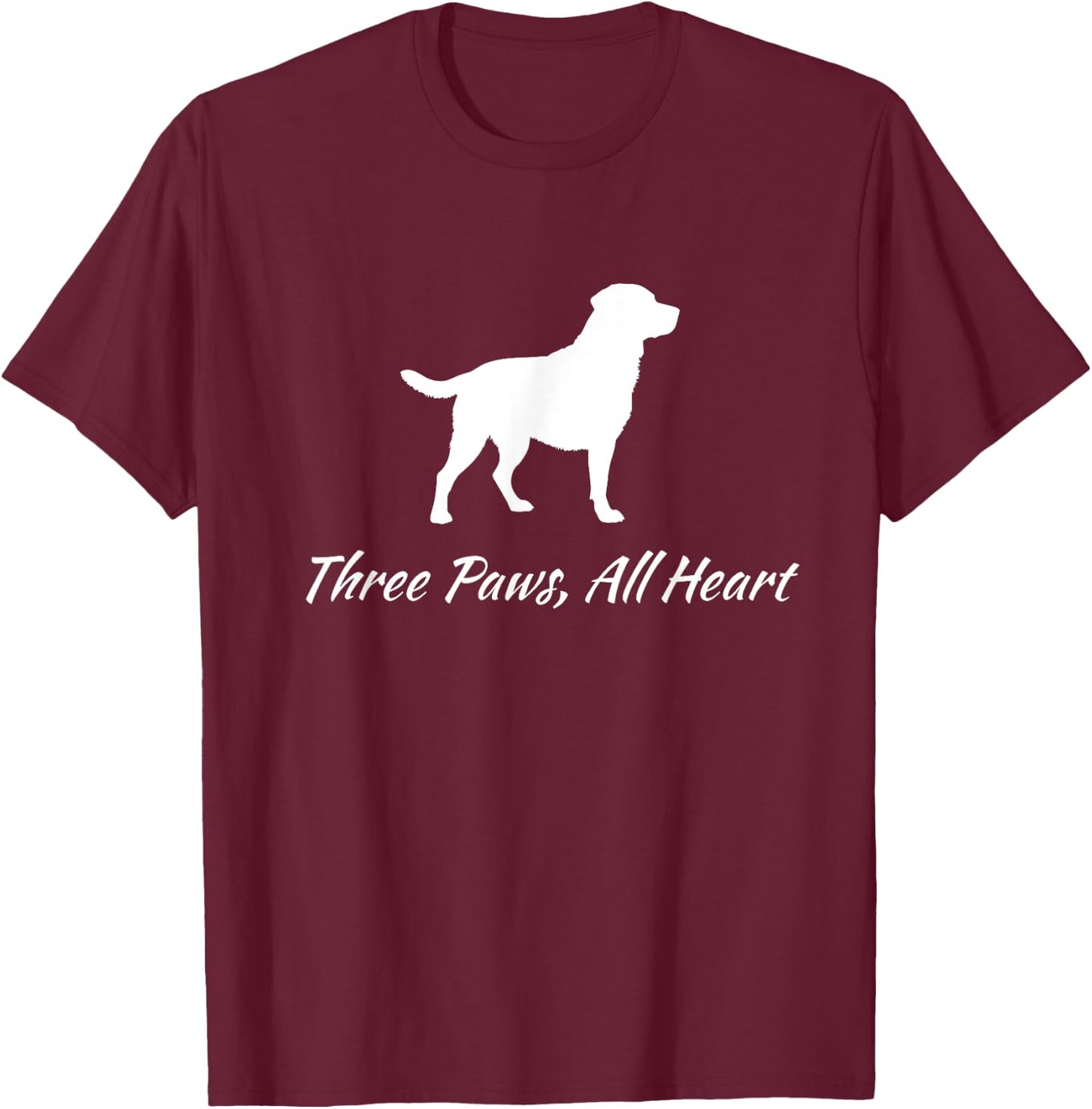 Three Legged Dog Women T-Shirt - T-Shirt | Maroon
