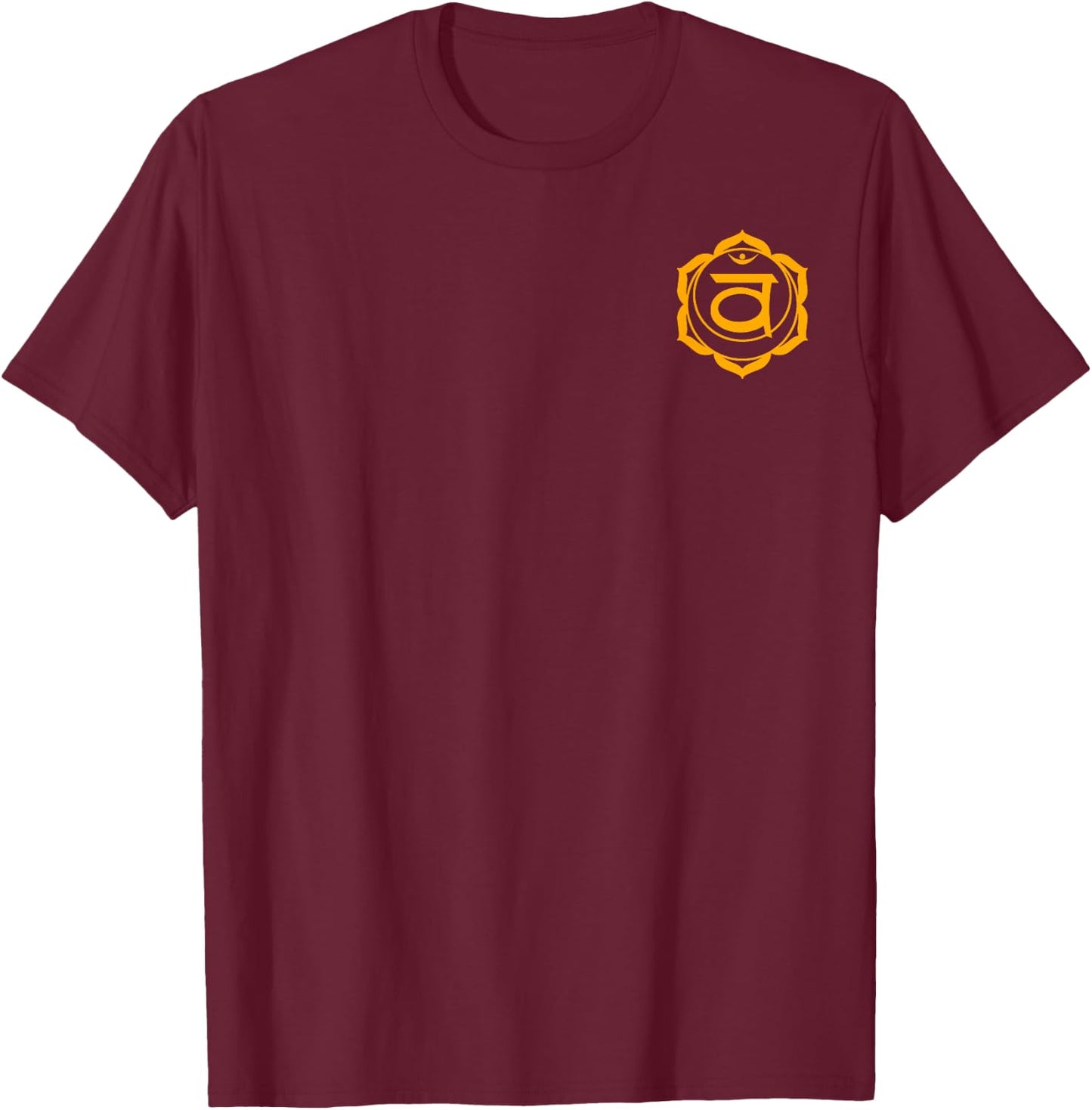 Svadhishthana Sacral Chakra Yoga - Small Print T-Shirt - T-Shirt | Maroon