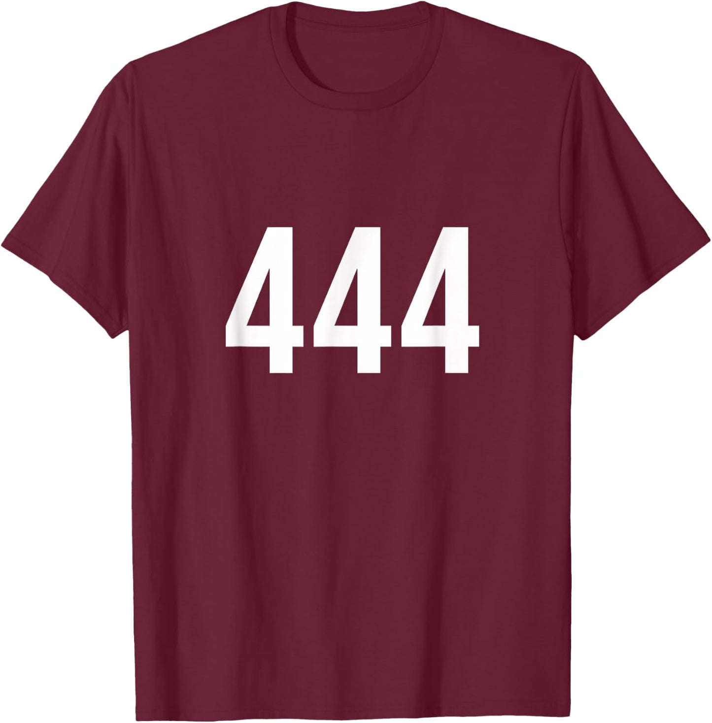 Angel Number 444 Numerology Mystical Spiritual Number T-Shirt - T-Shirt | Maroon