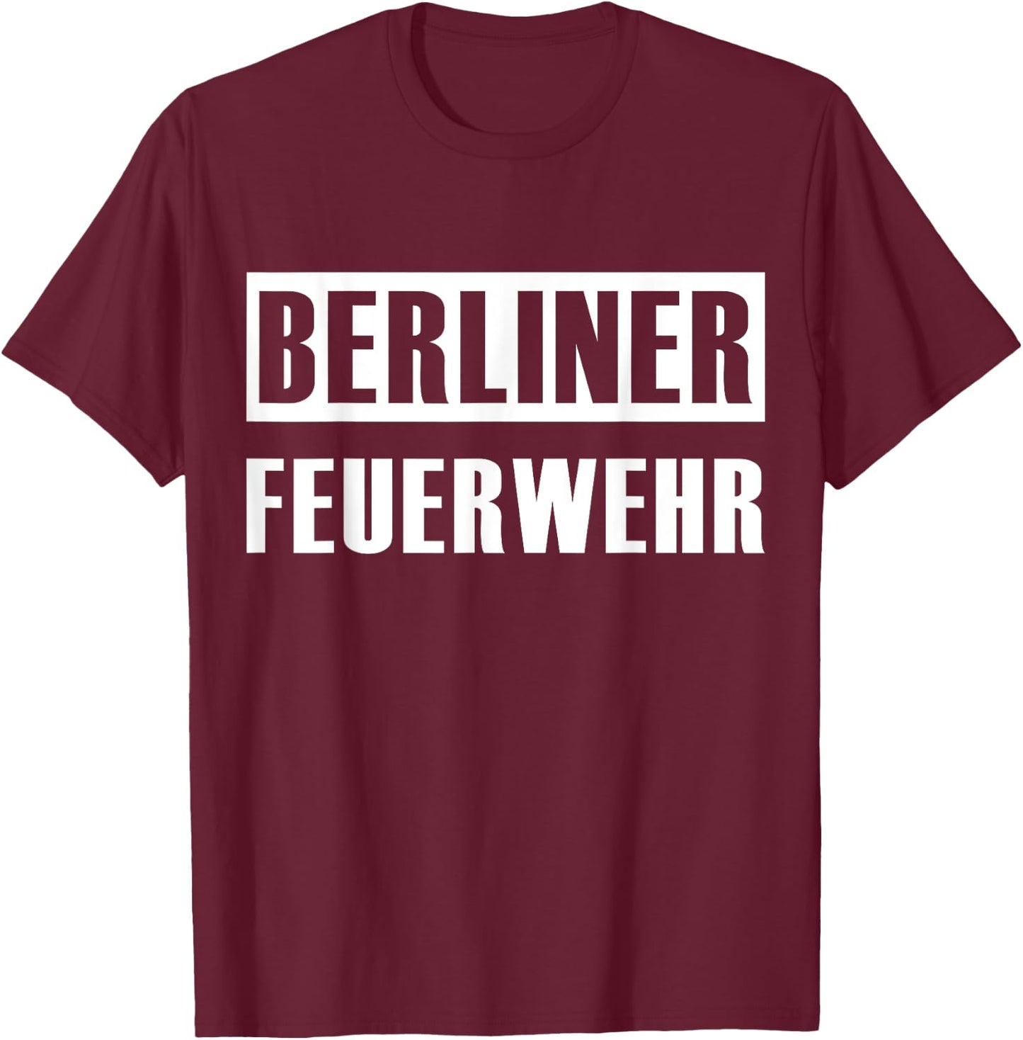 Berlin Fire Brigade Uniform Fireman T-Shirt - T-Shirt | Maroon