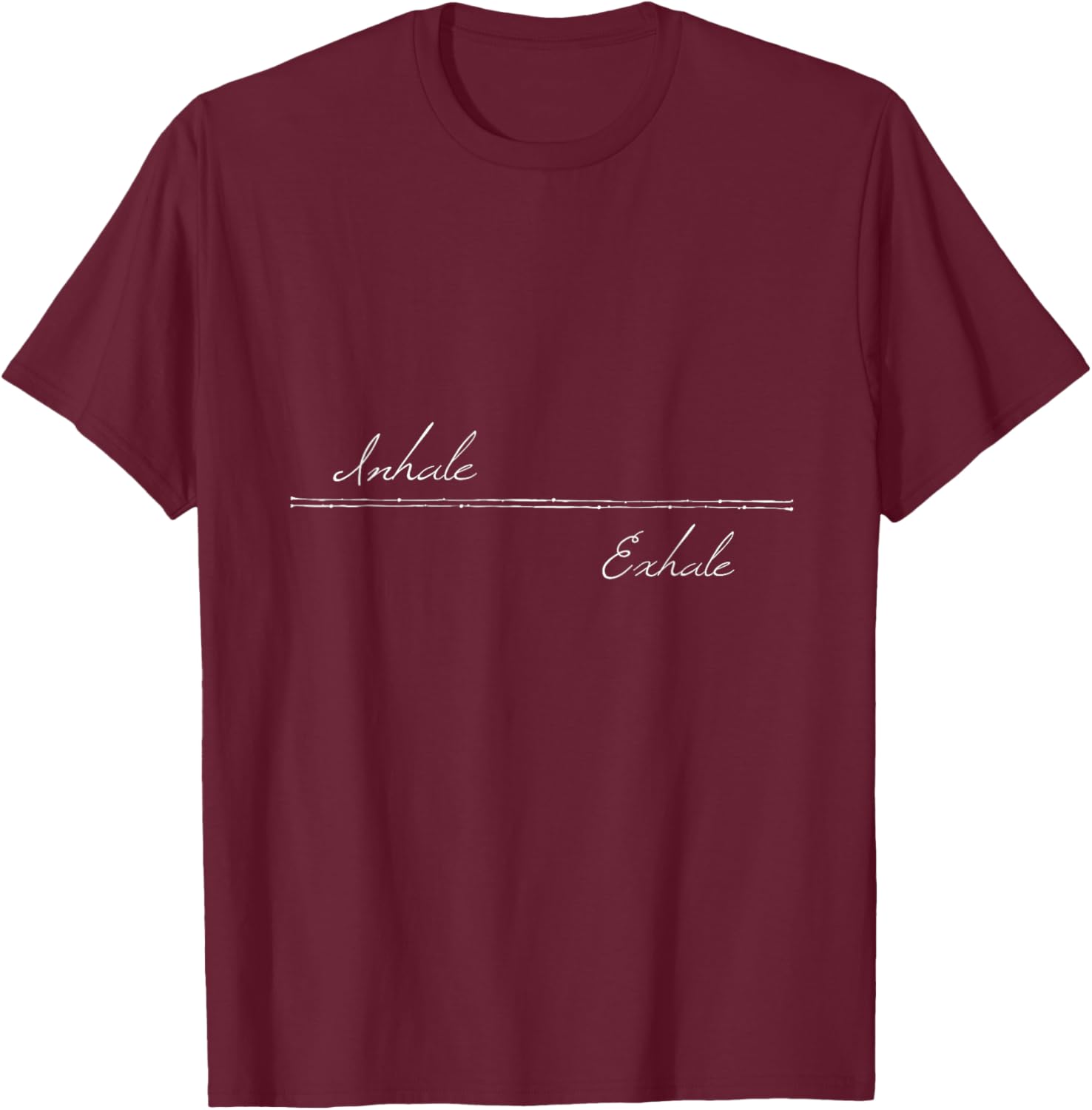 Inhale Exhale Yoga T-Shirt - T-Shirt | Maroon