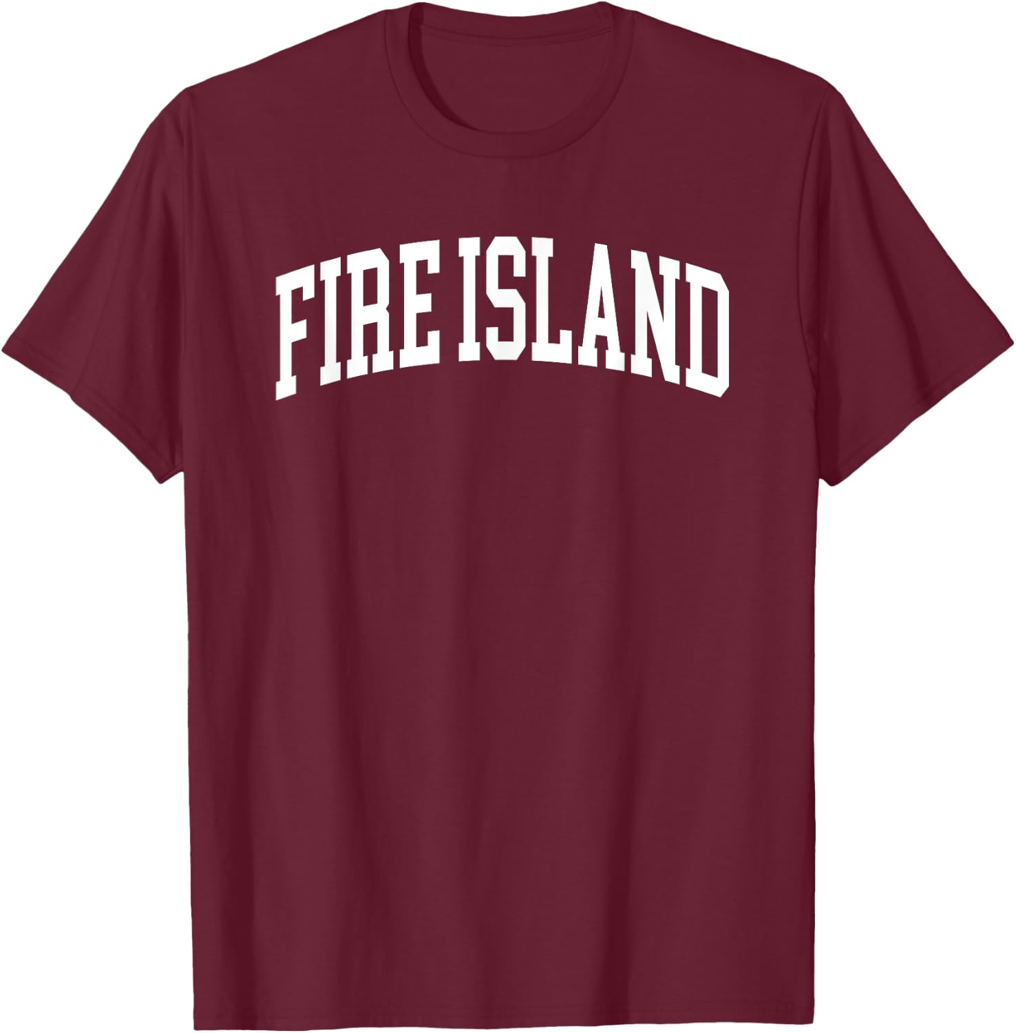 Fire Island New York Souvenir Retro Preppy Throwback T-Shirt - T-Shirt | Maroon