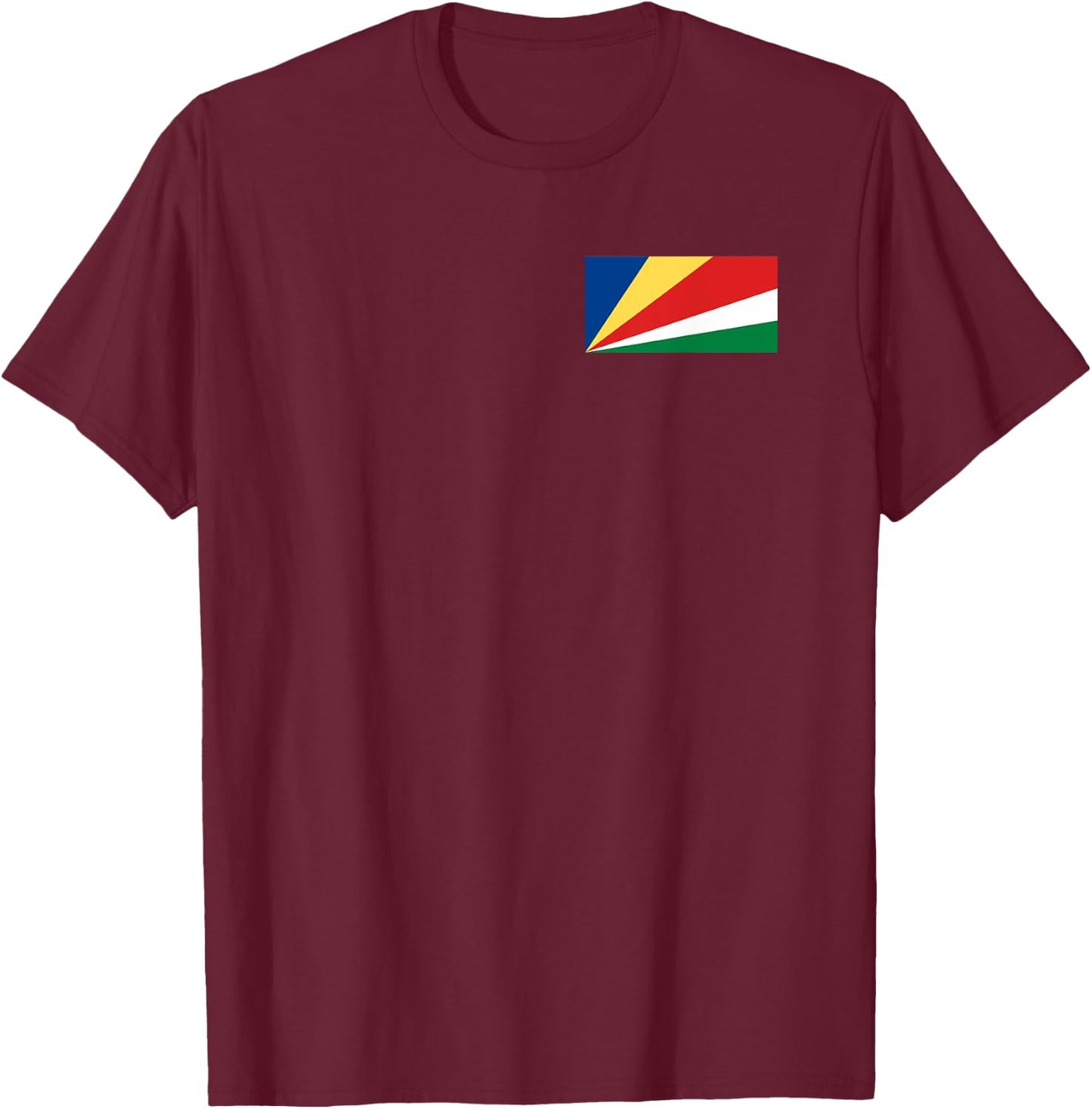 Seychellois Flag of Seychelles T-Shirt - T-Shirt | Maroon