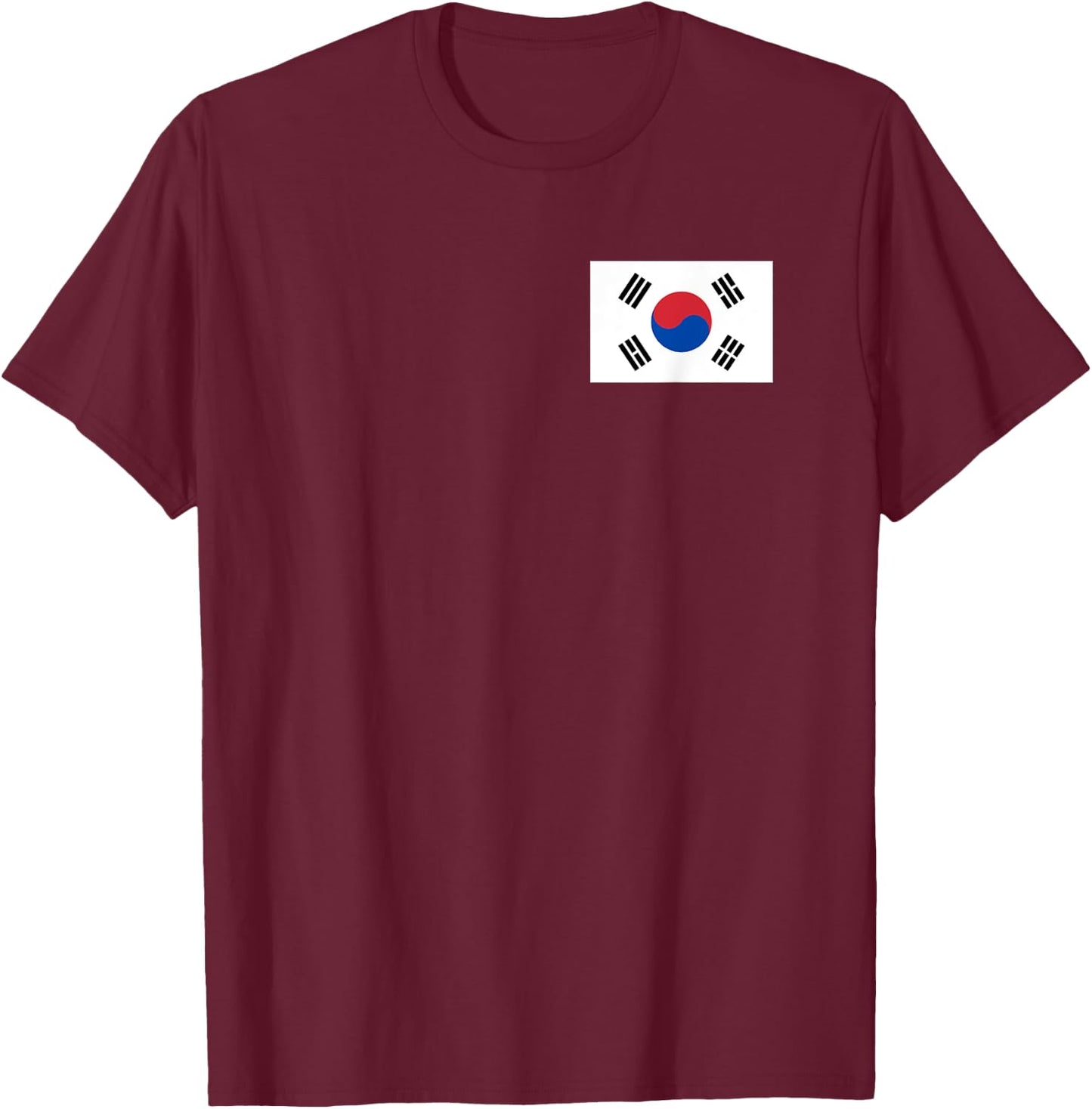 Korean Flag of South Korea T-Shirt - T-Shirt | Maroon