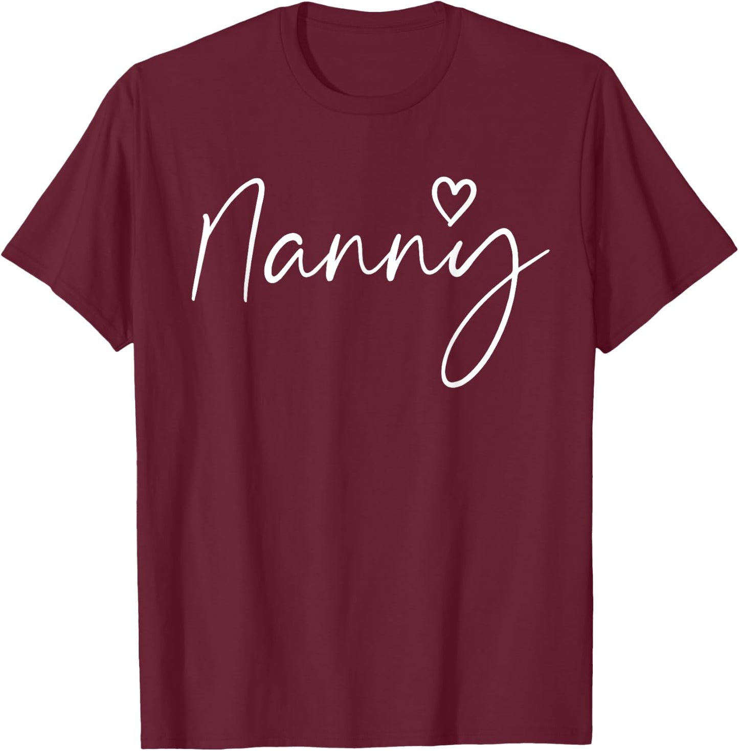 Nanny Gifts Grandma Heart Mother's Day Nanny T-Shirt - T-Shirt | Maroon