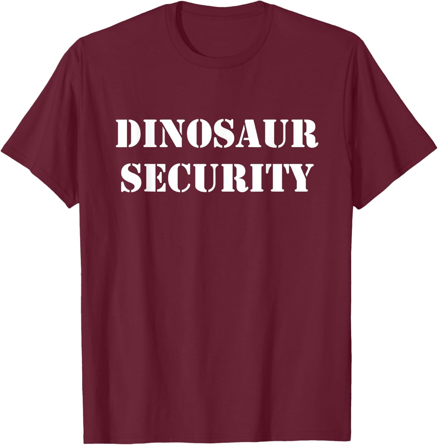 Funny Dinosaur Security Halloween Chaperone Costume Party T-Shirt - T-Shirt | Maroon